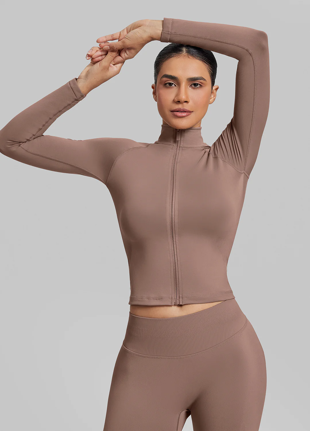 Ultrasculpt Longline Full Zipper Seamless Breathable Warm Jacket - Image 4