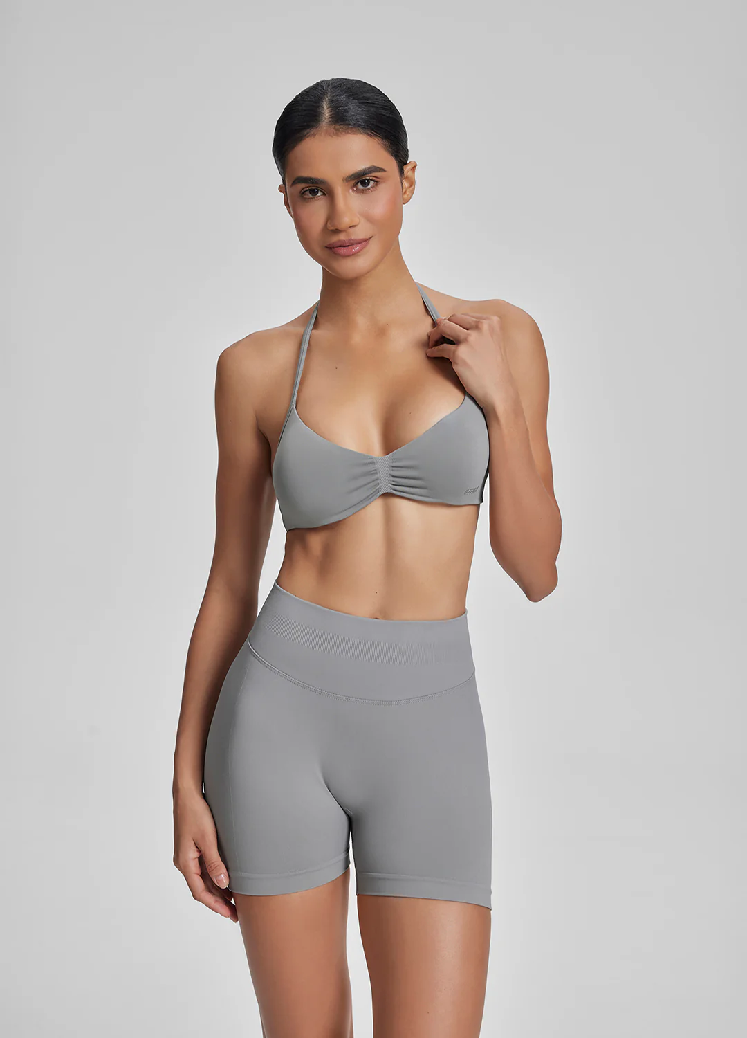 Ultrasculpt Halterneck Backless Strappy Functional Twill Knit Bra