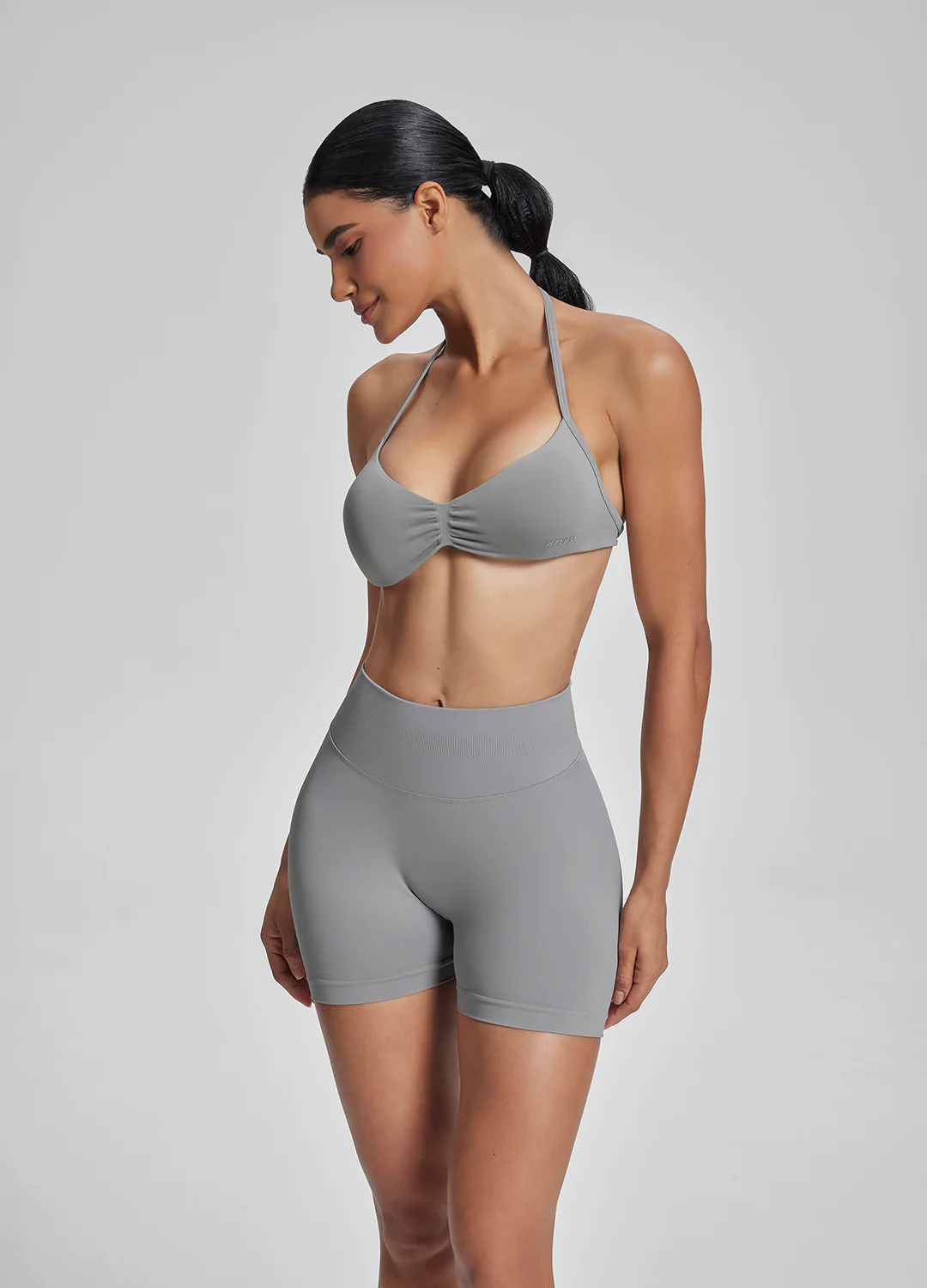 Ultrasculpt Halterneck Backless Strappy Functional Twill Knit Bra - Image 5