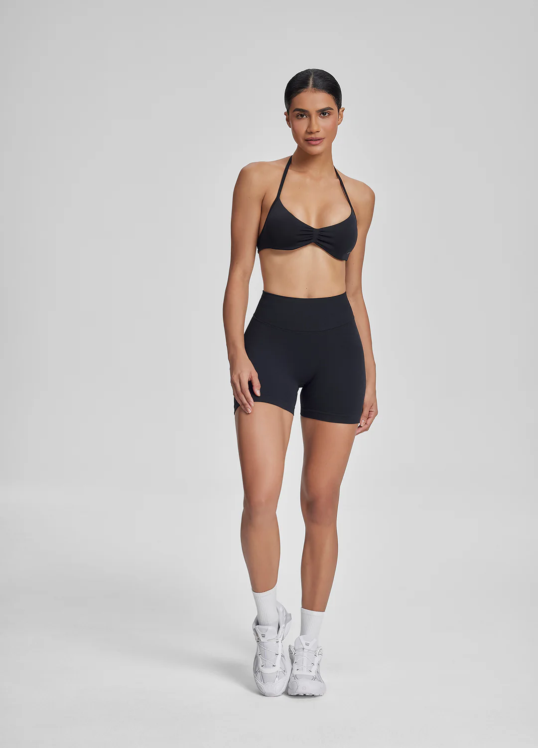 Ultrasculpt Halterneck Backless Strappy Functional Twill Knit Bra - Image 6