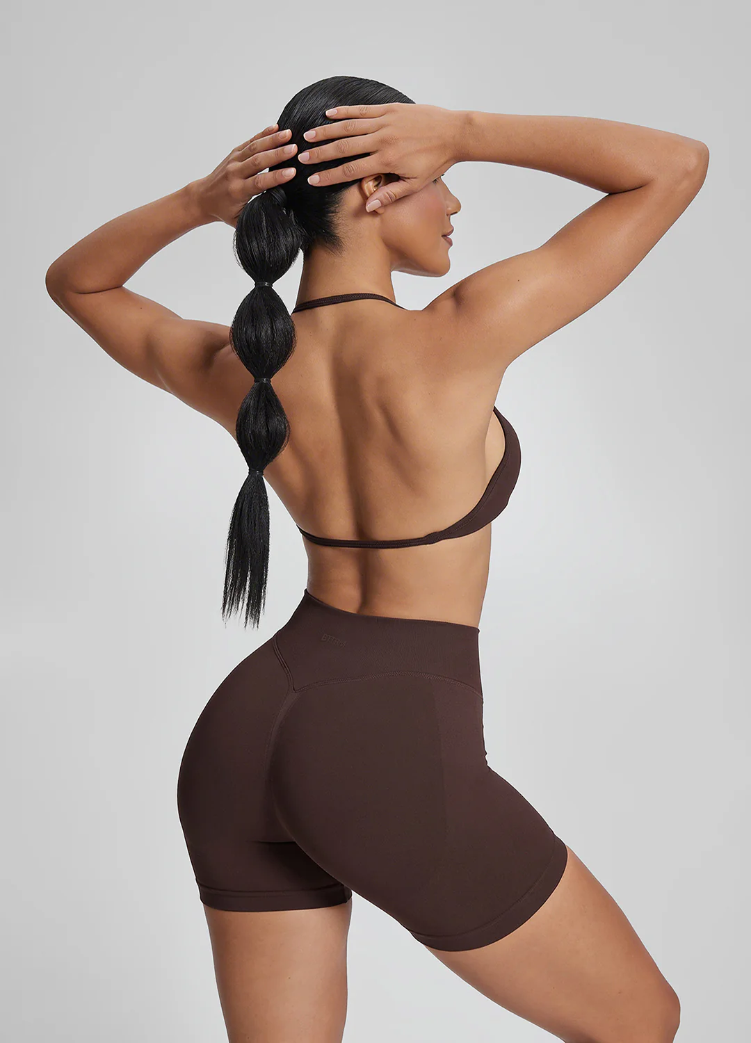 Ultrasculpt Halterneck Backless Strappy Functional Twill Knit Bra - Image 3