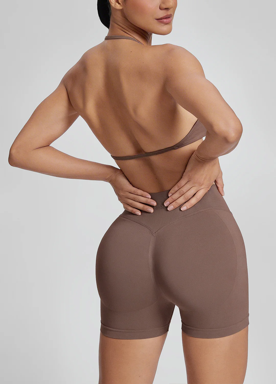 Ultrasculpt Halterneck Backless Strappy Functional Twill Knit Bra - Image 2
