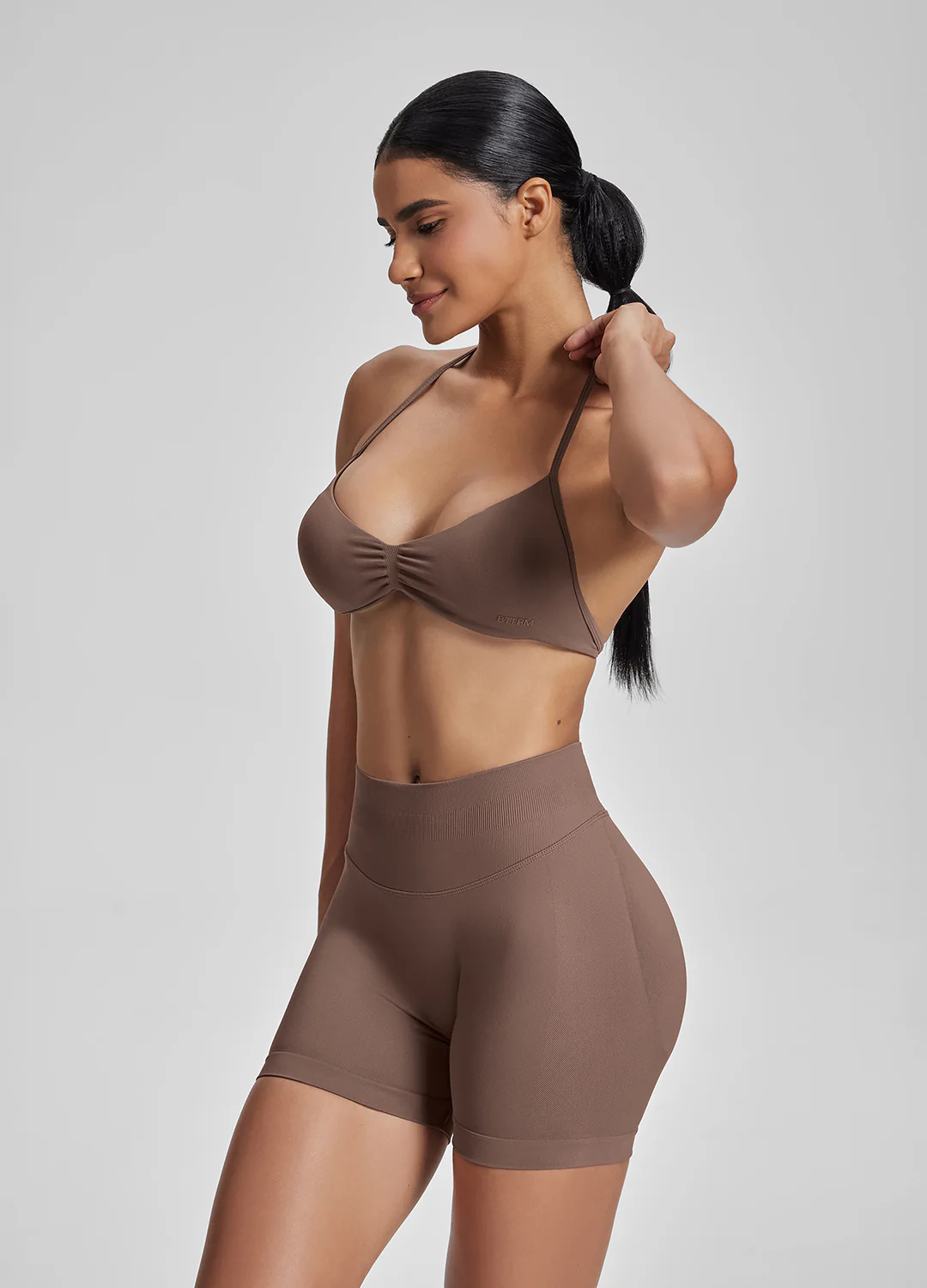 Ultrasculpt Halterneck Backless Strappy Functional Twill Knit Bra - Image 6