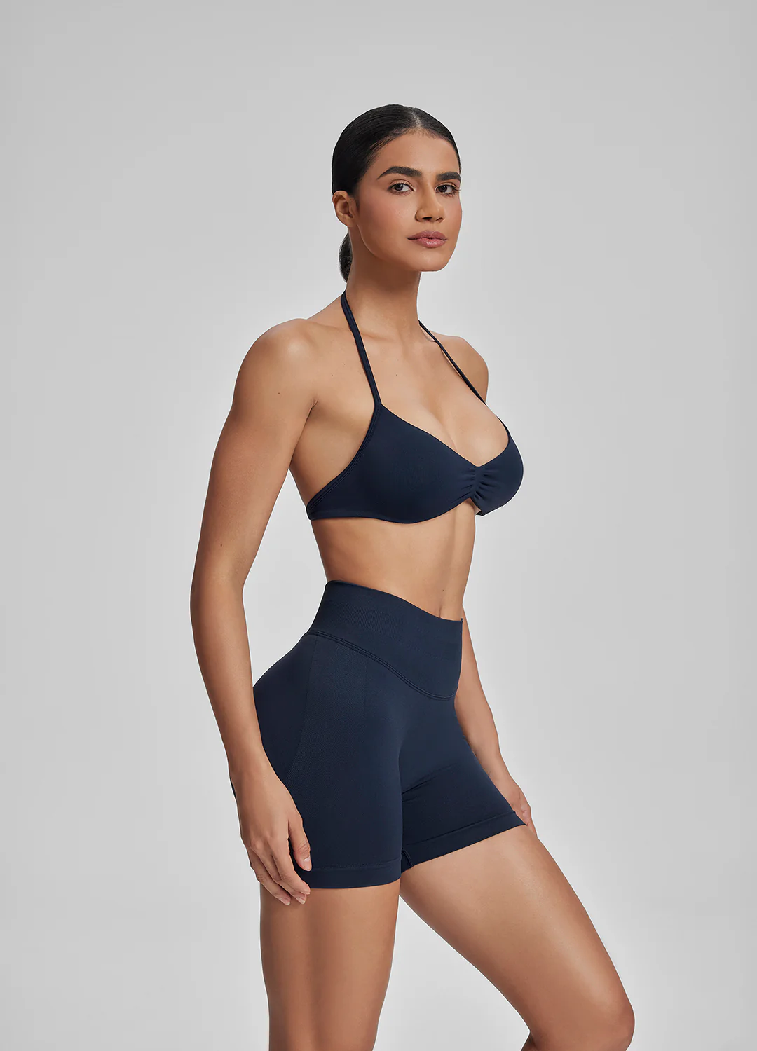 Ultrasculpt Halterneck Backless Strappy Functional Twill Knit Bra - Image 6