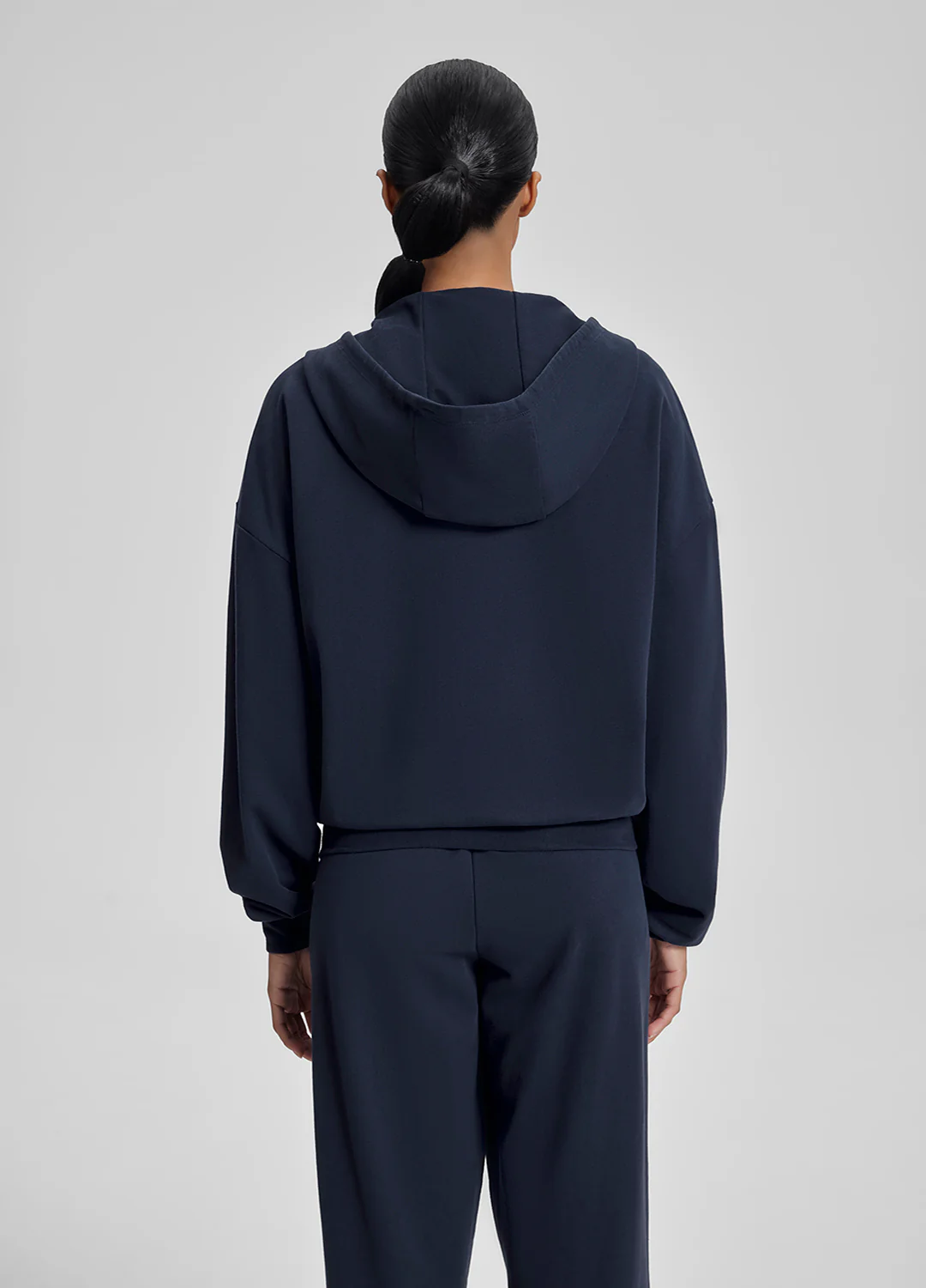 Relaxed Oversized Full Zipper Kangaroo Pockets Soft Hoodie - Image 3