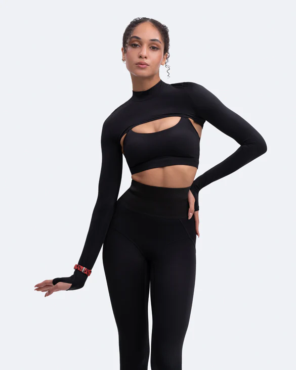 Long Sleeve Crew Neck Shrug - Image 2