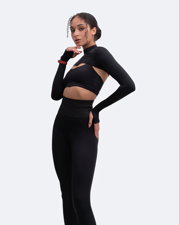 Long Sleeve Crew Neck Shrug - Image 3