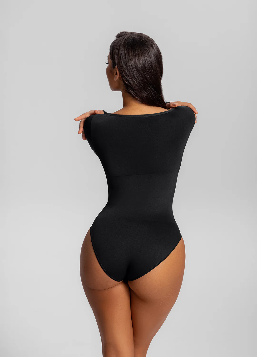Seamless Long Sleeve Tummy-Control Full Body Shaper Bodysuit - Image 4