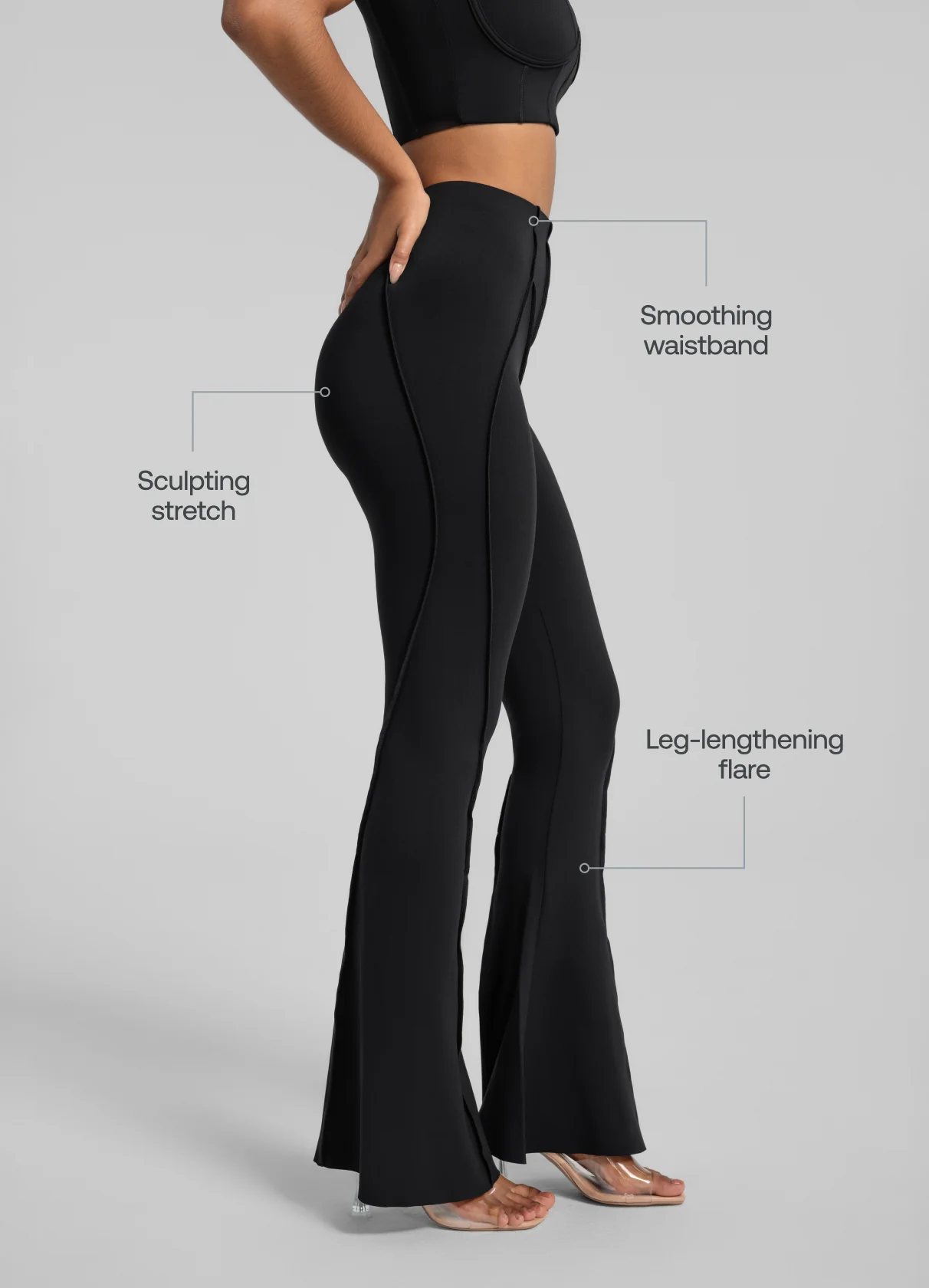 Longline Flare Leggings - Image 2