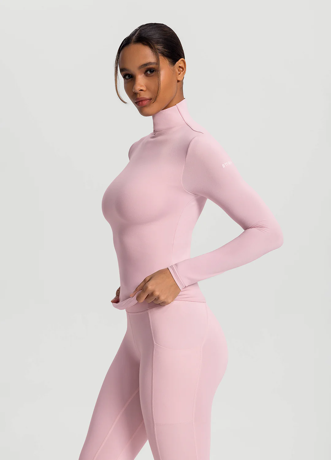 Mock Neck Long Sleeve Top - Image 3
