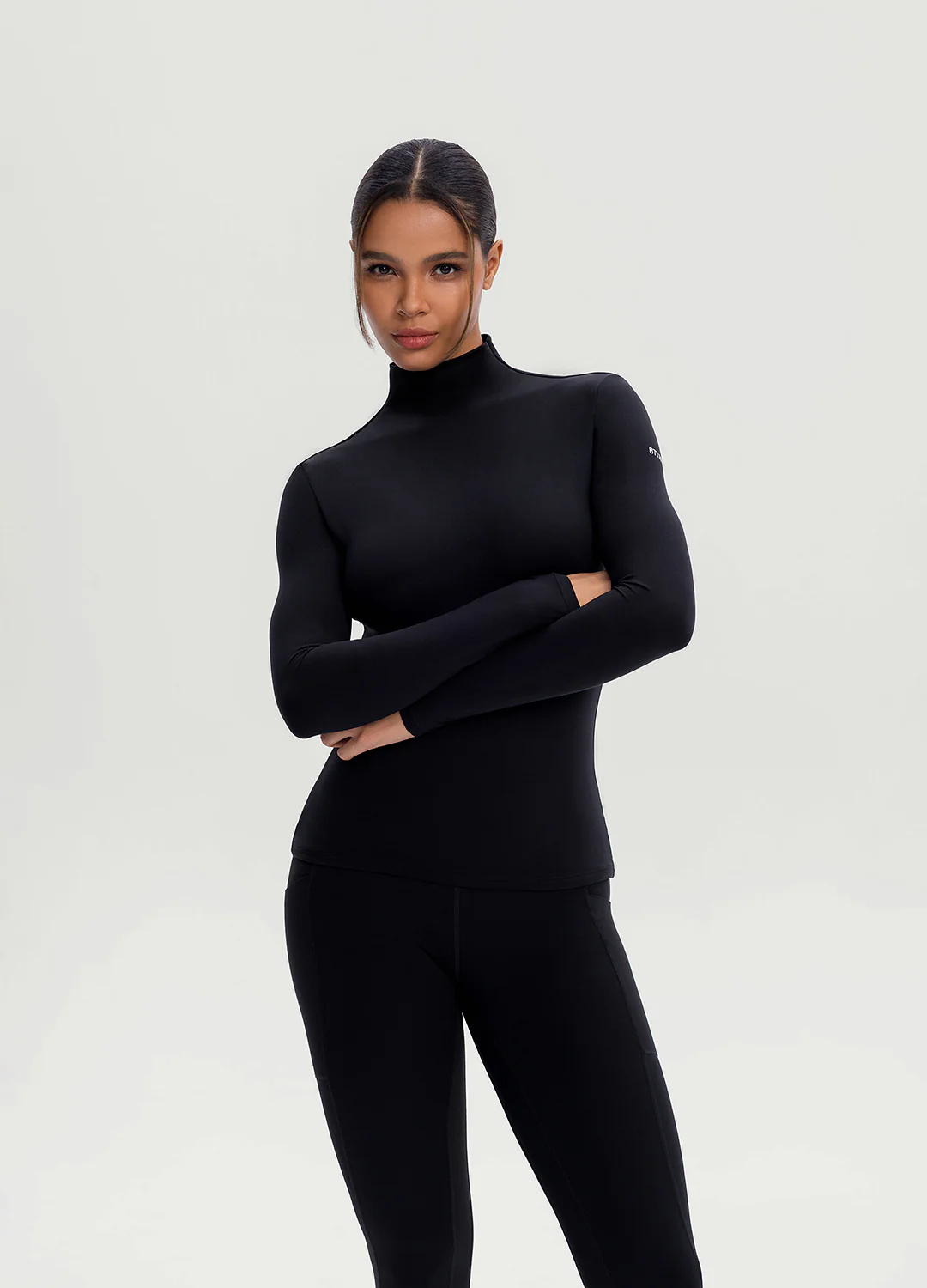 Mock Neck Long Sleeve Top