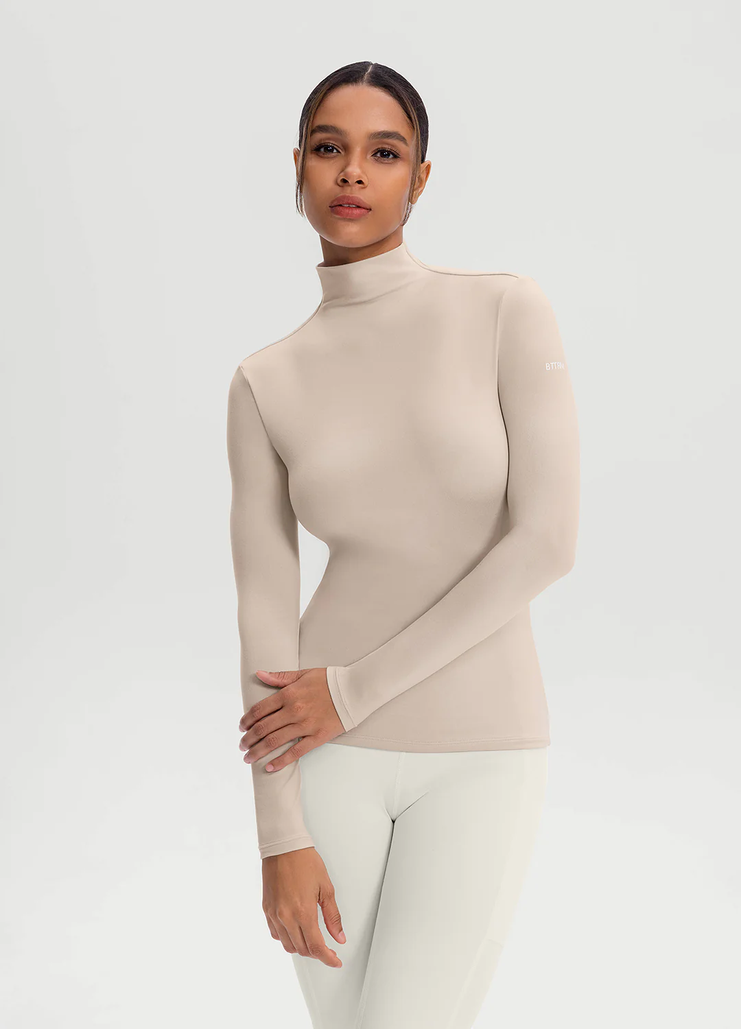 Mock Neck Long Sleeve Top