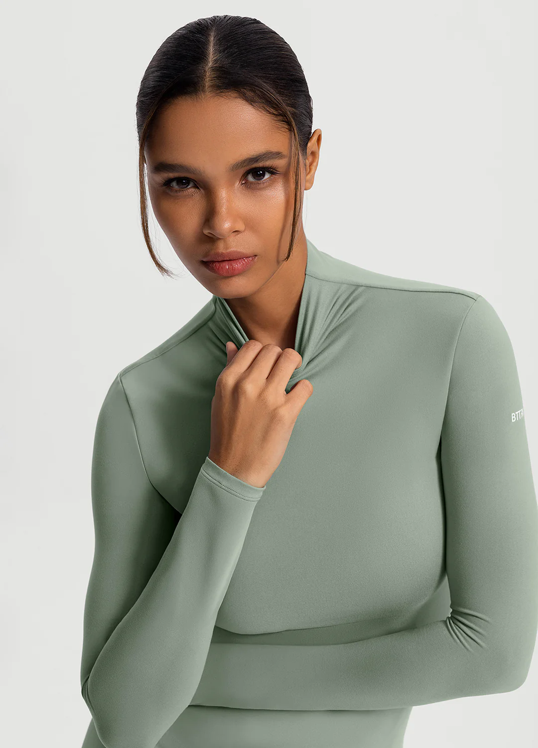 Mock Neck Long Sleeve Top - Image 5