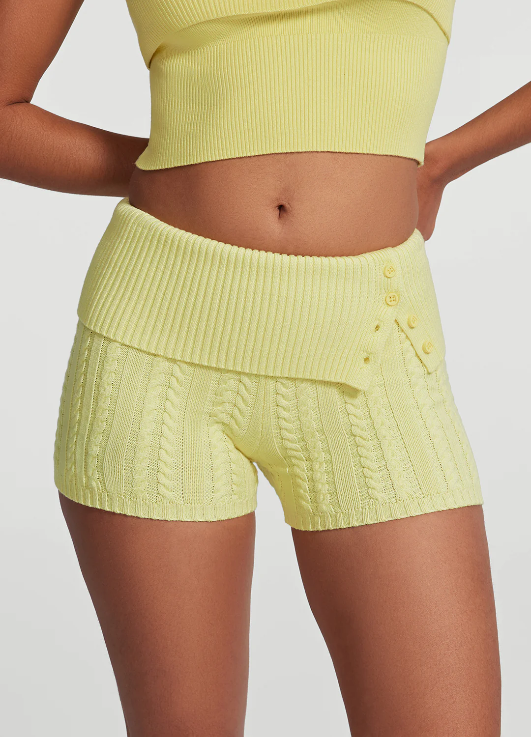 Cable Knit Micro Shorts - Image 4