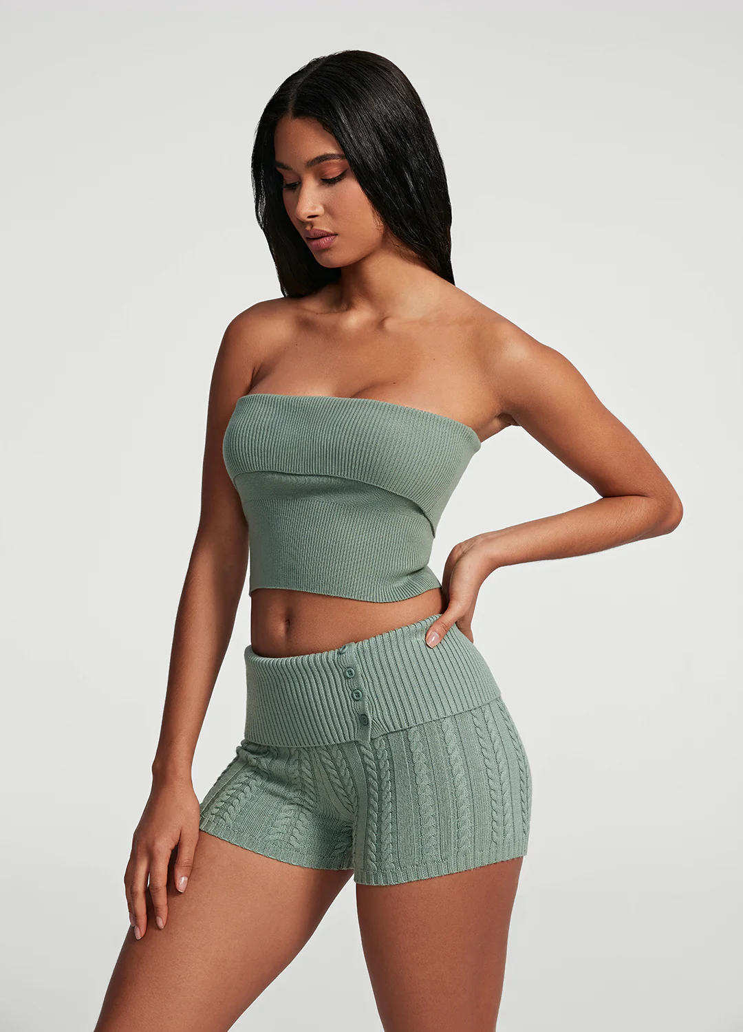 Cable Knit Micro Shorts - Image 6