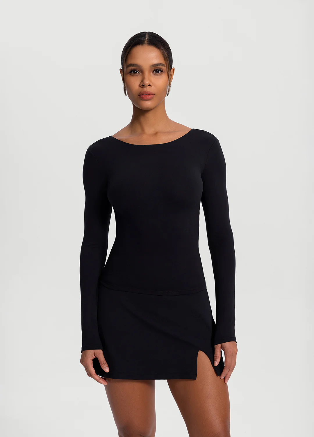 Open-Back Long Sleeve Top