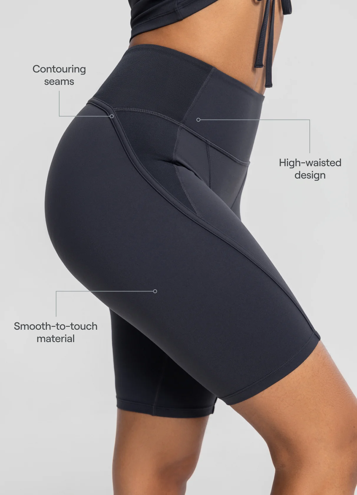 High-Waisted Performance Biker Shorts - Image 2