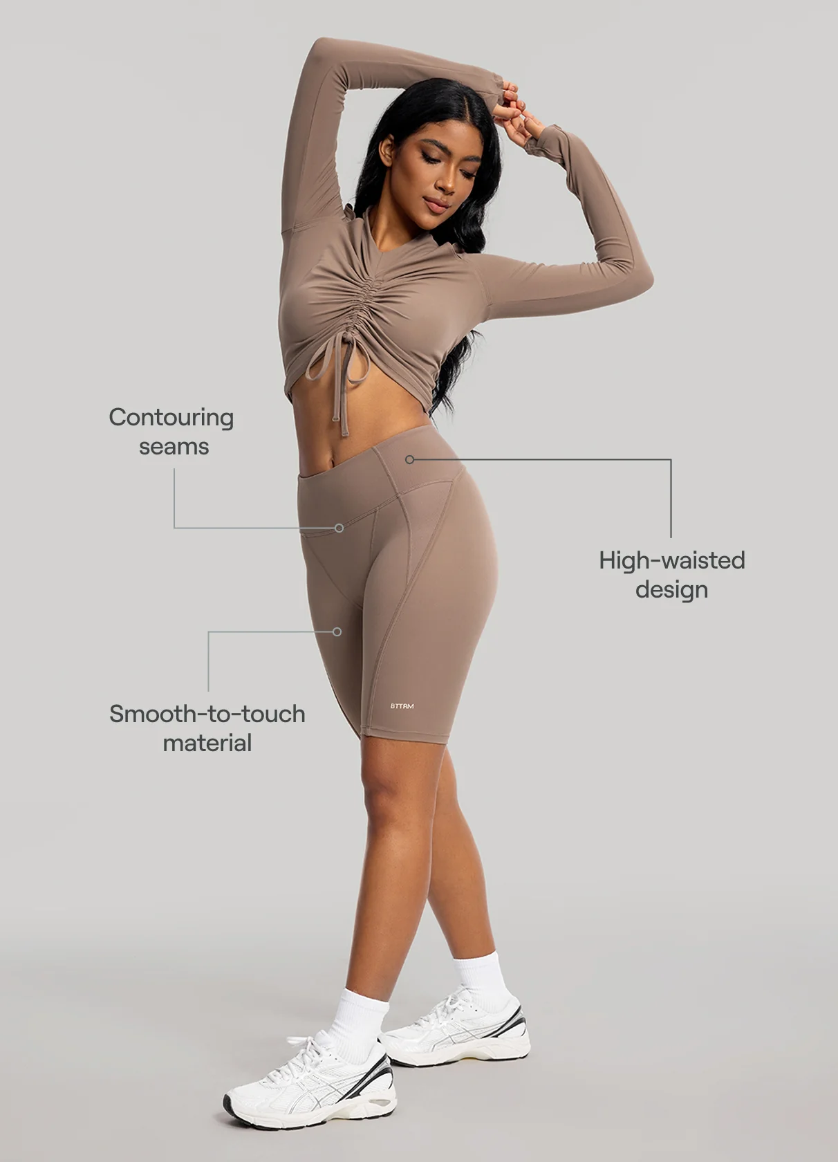 High-Waisted Performance Biker Shorts - Image 2