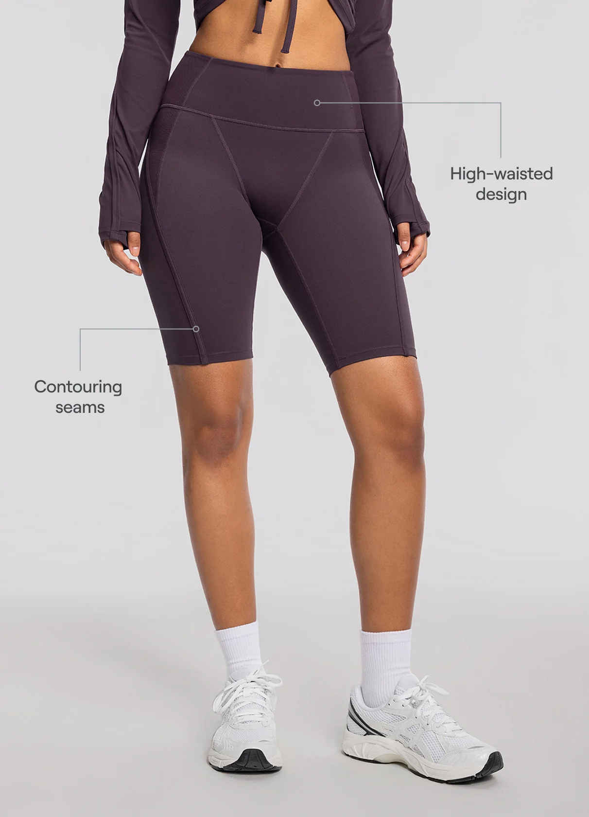 High-Waisted Performance Biker Shorts - Image 2