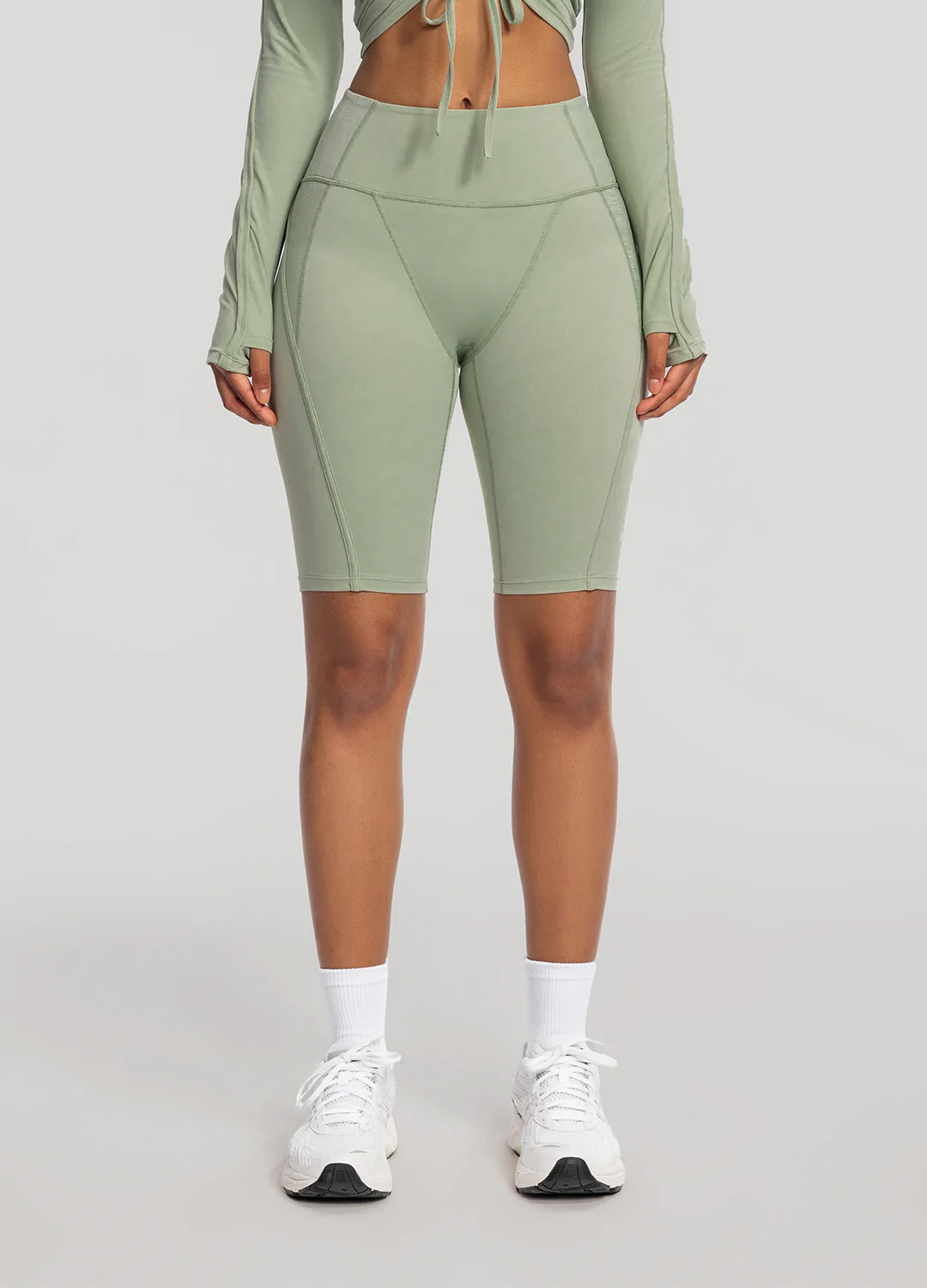High-Waisted Performance Biker Shorts