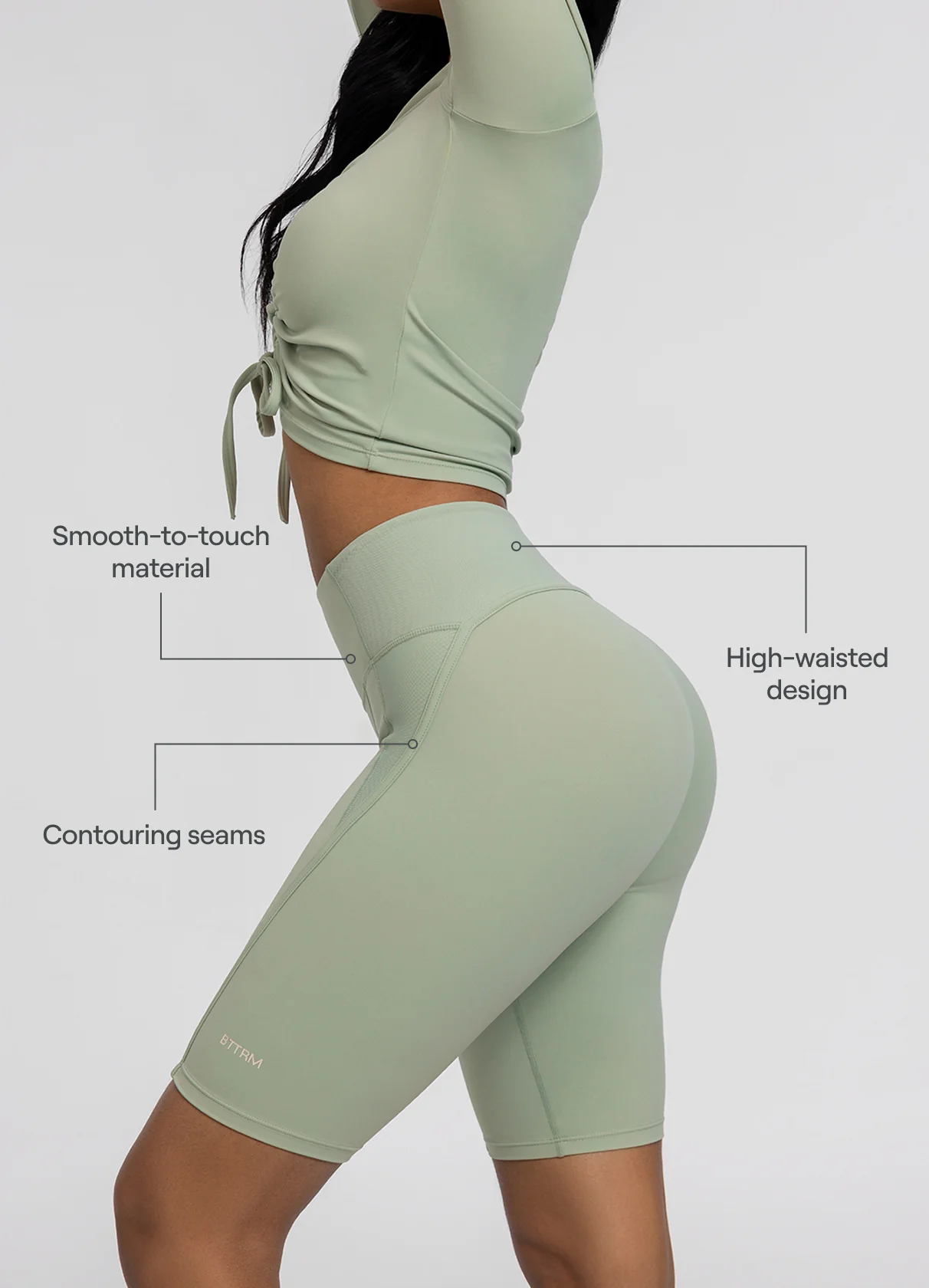 High-Waisted Performance Biker Shorts - Image 2