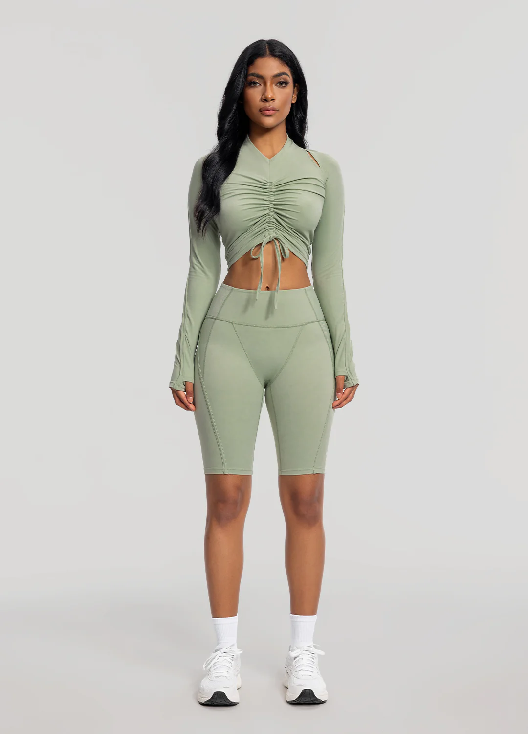 High-Waisted Performance Biker Shorts - Image 5