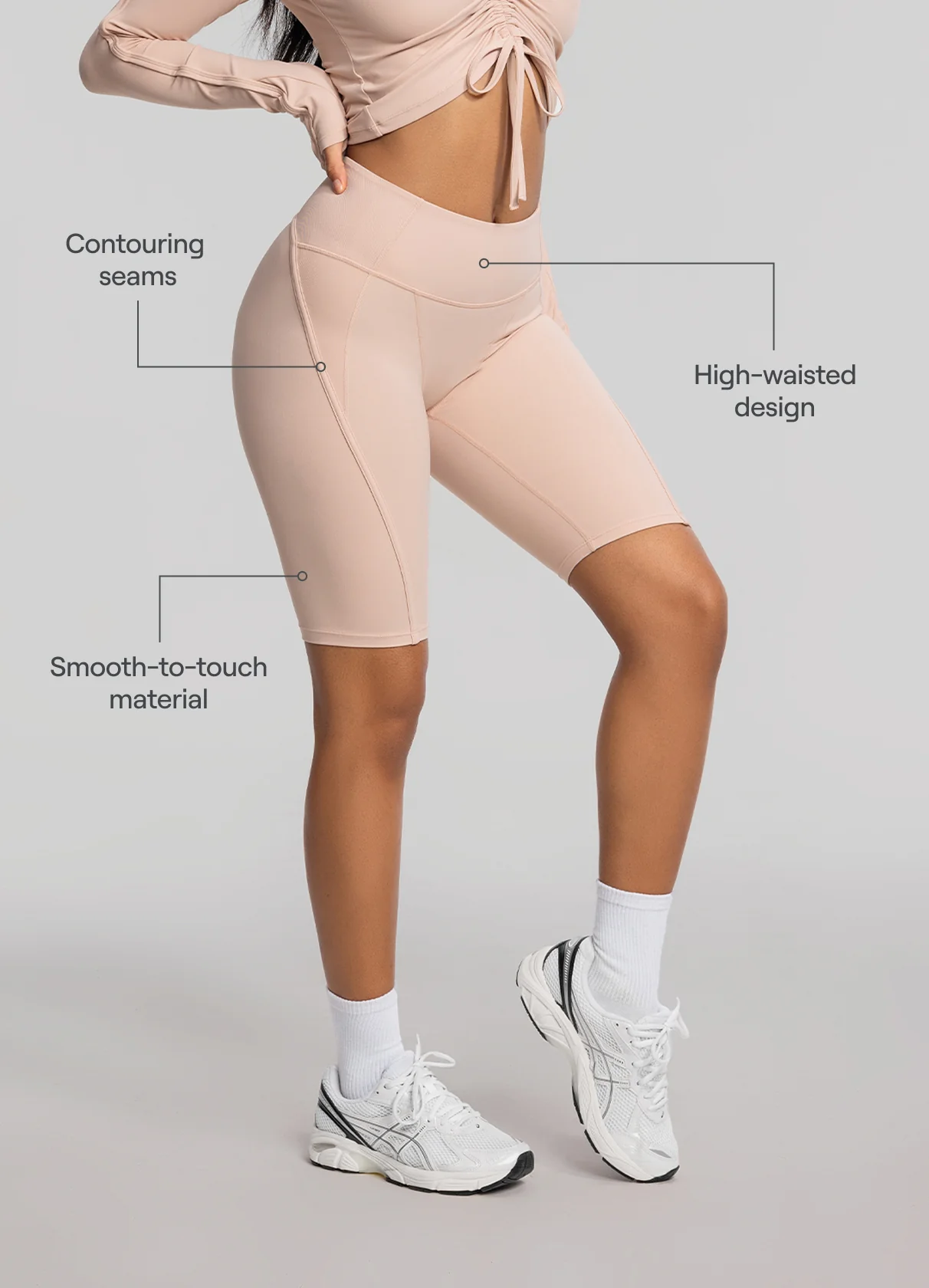 High-Waisted Performance Biker Shorts - Image 2
