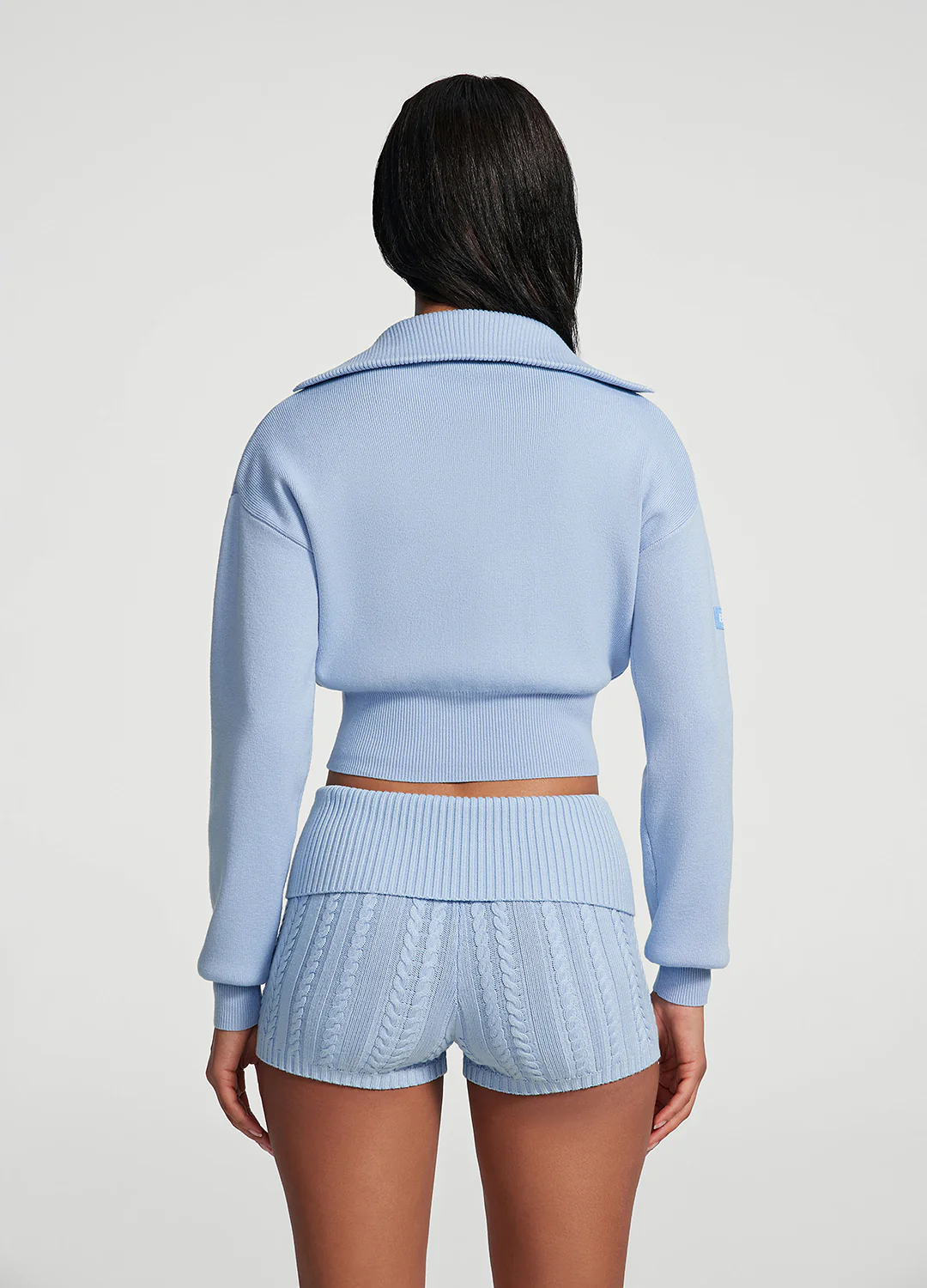 Knit Cropped Zip-Up Jacket - Image 2