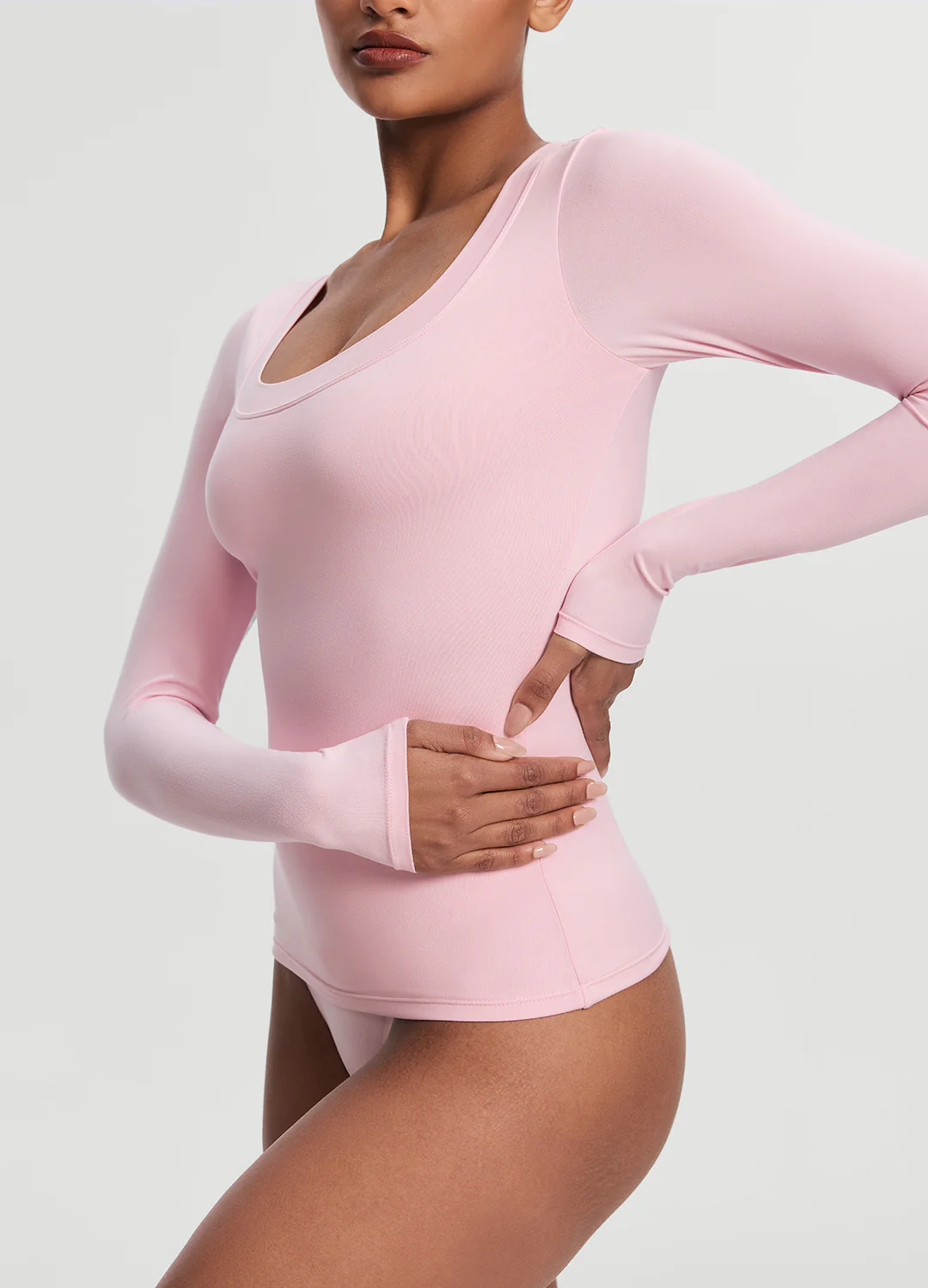 Scoop Neck Long Sleeve Top - Image 2