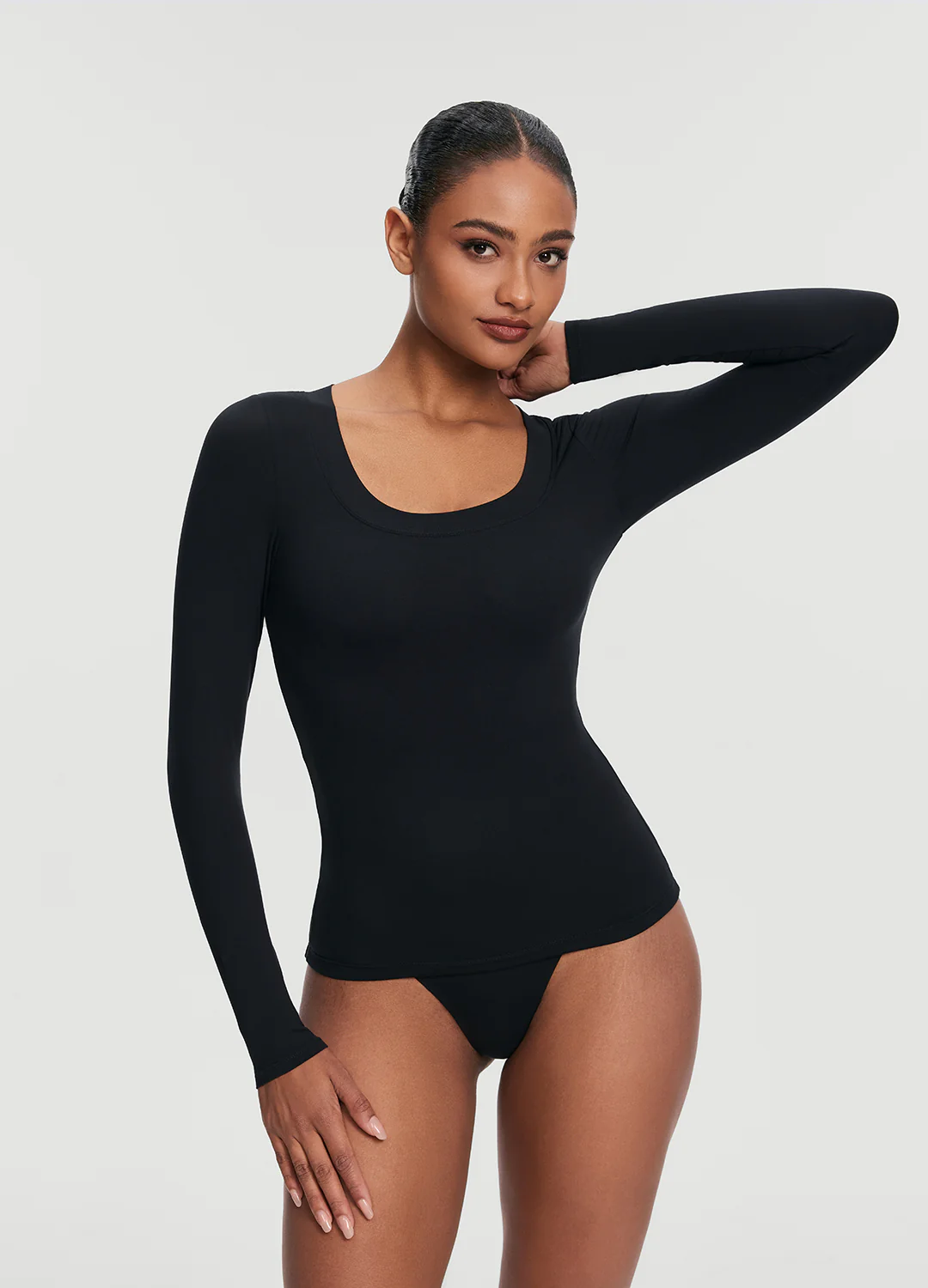 Scoop Neck Long Sleeve Top - Image 5