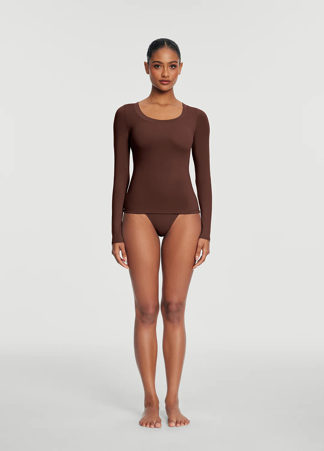 Scoop Neck Long Sleeve Top - Image 2