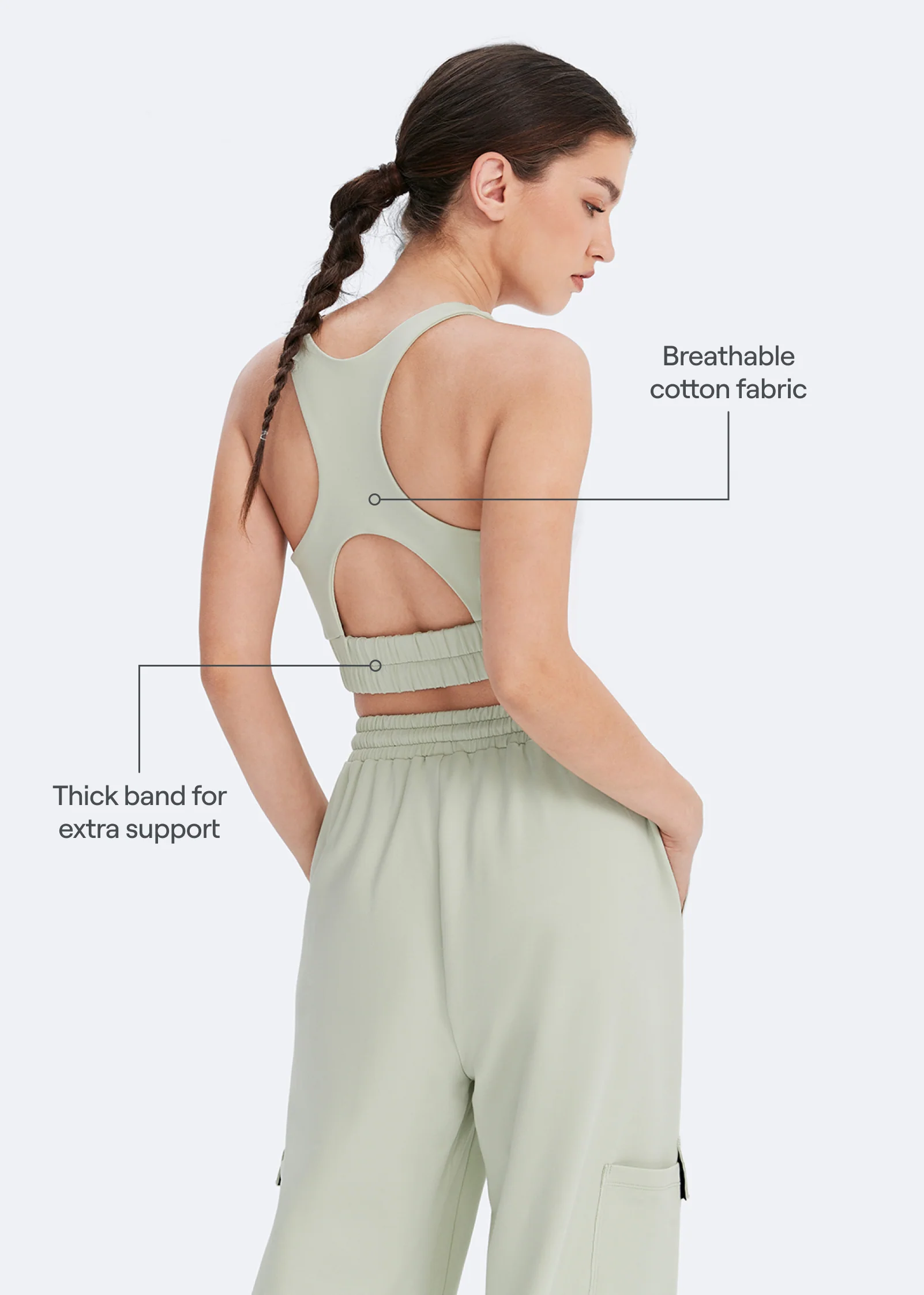 Scoop Neck Racerback Bra - Image 3