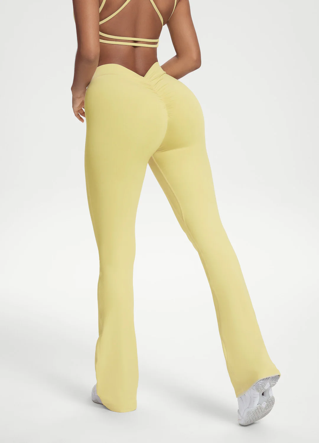 Scrunch Back Flared Leggings