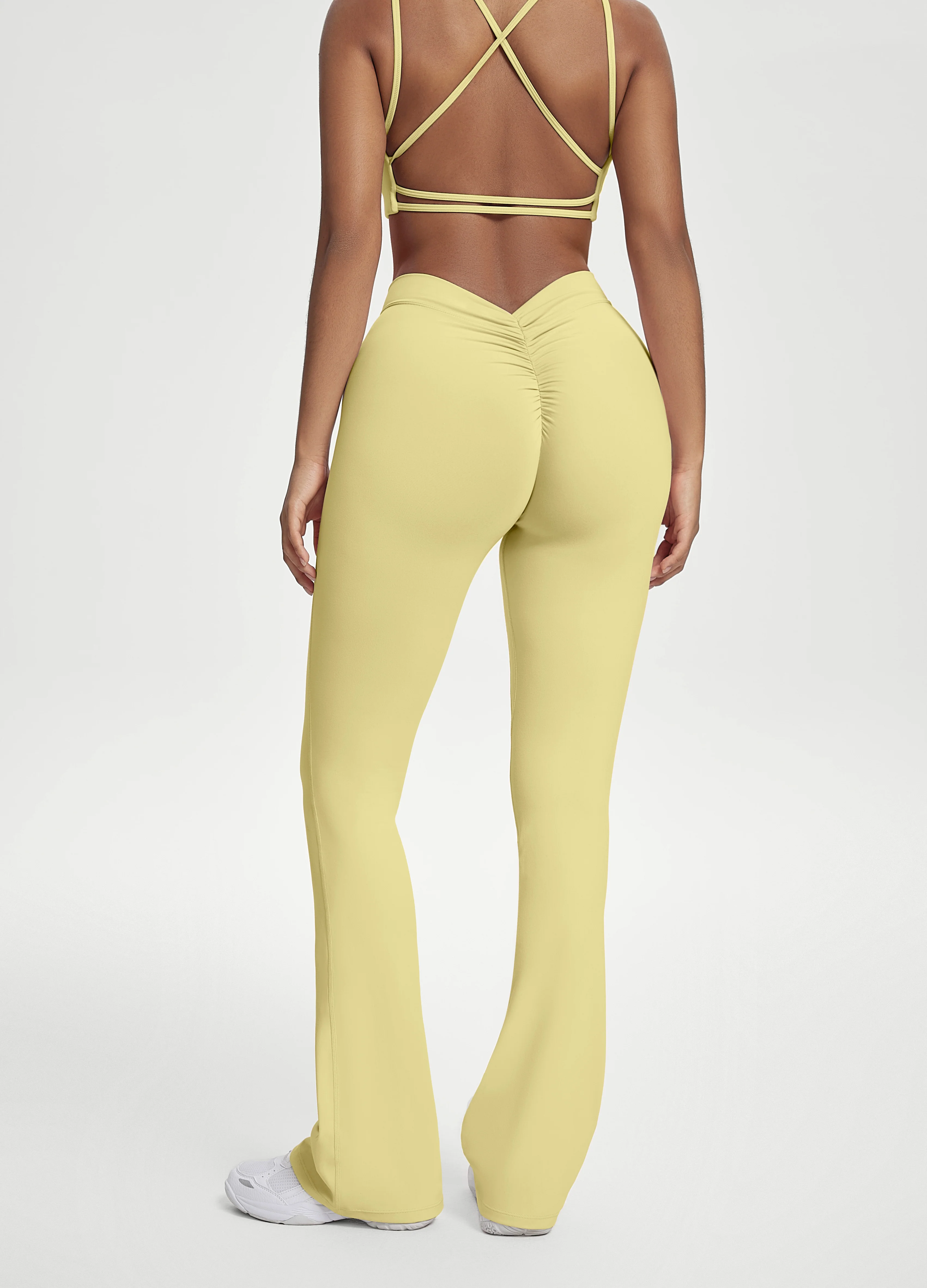 Scrunch Back Flared Leggings - Image 2