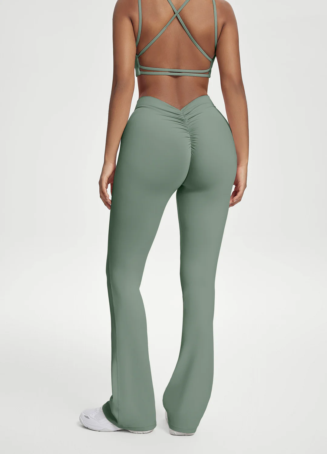 Scrunch Back Flared Leggings - Image 2