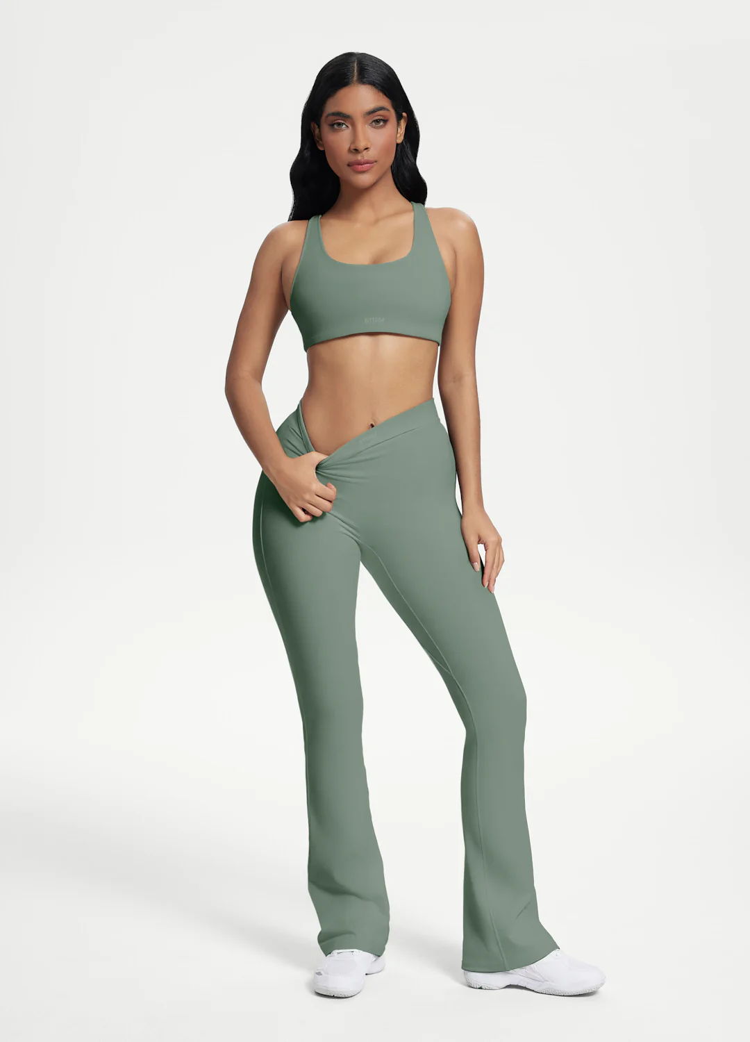 Scrunch Back Flared Leggings - Image 4