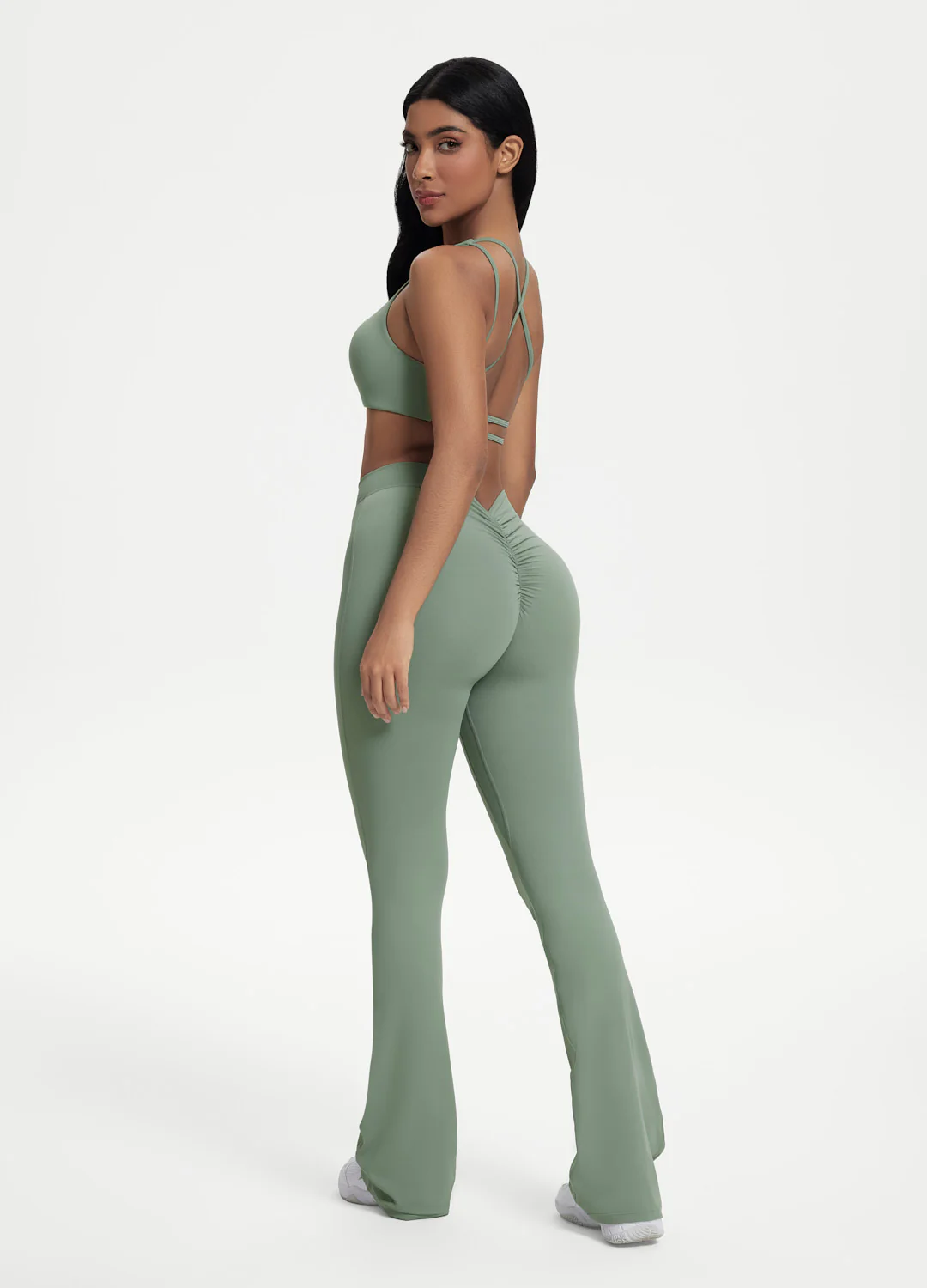 Scrunch Back Flared Leggings - Image 8