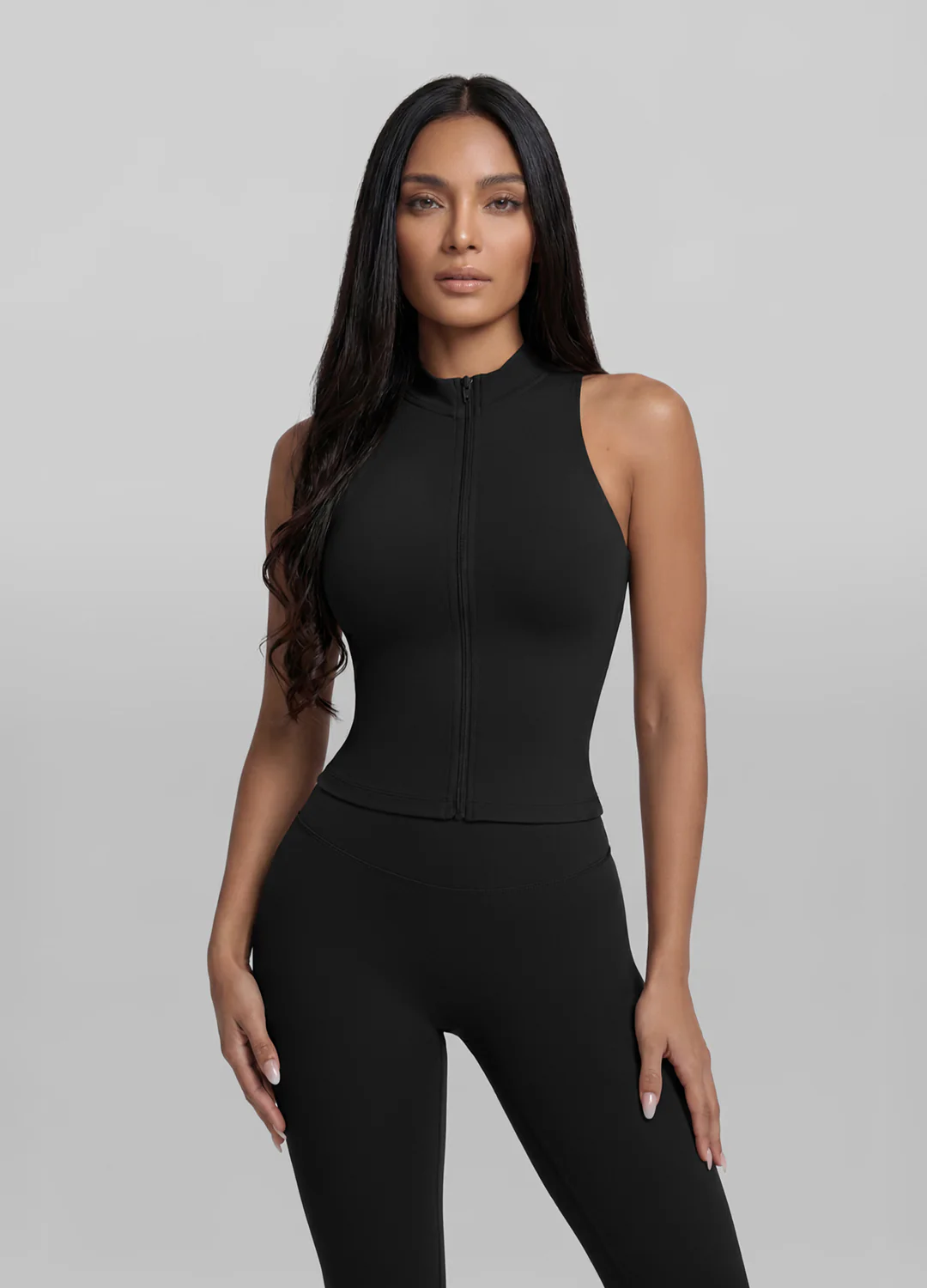 Sculpt Zip Crop Vest