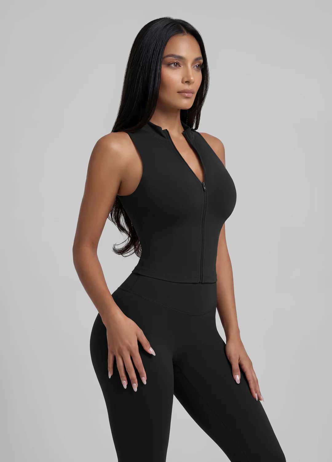 Sculpt Zip Crop Vest - Image 4