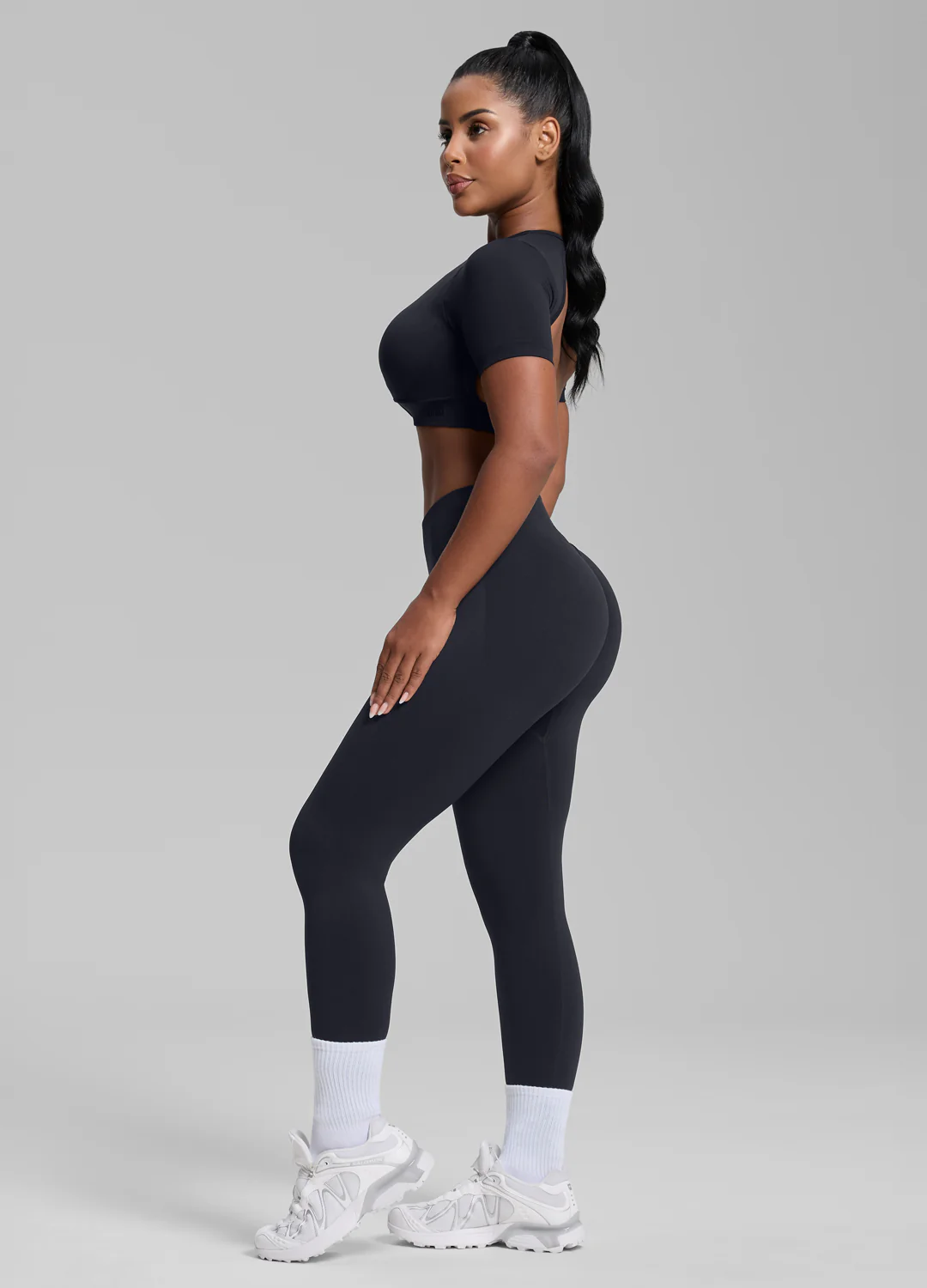 Ultrasculpt High Waisted Butt Lifting Tummy Control Shaping Training Leggings - Image 5