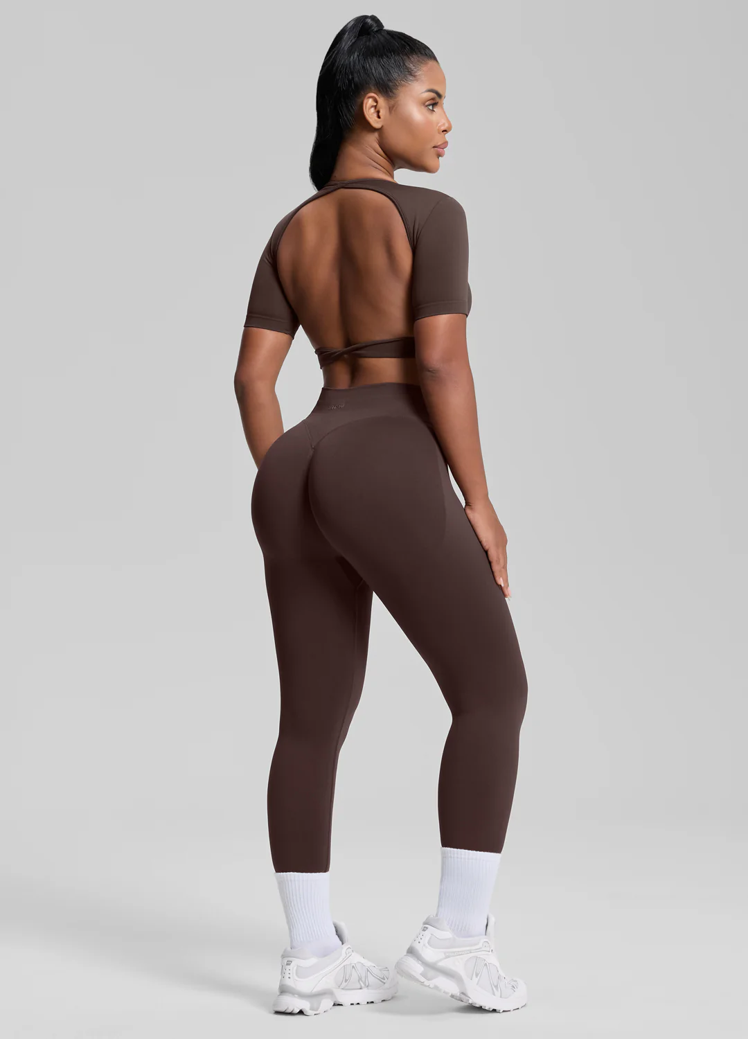 Ultrasculpt High Waisted Butt Lifting Tummy Control Shaping Training Leggings - Image 2