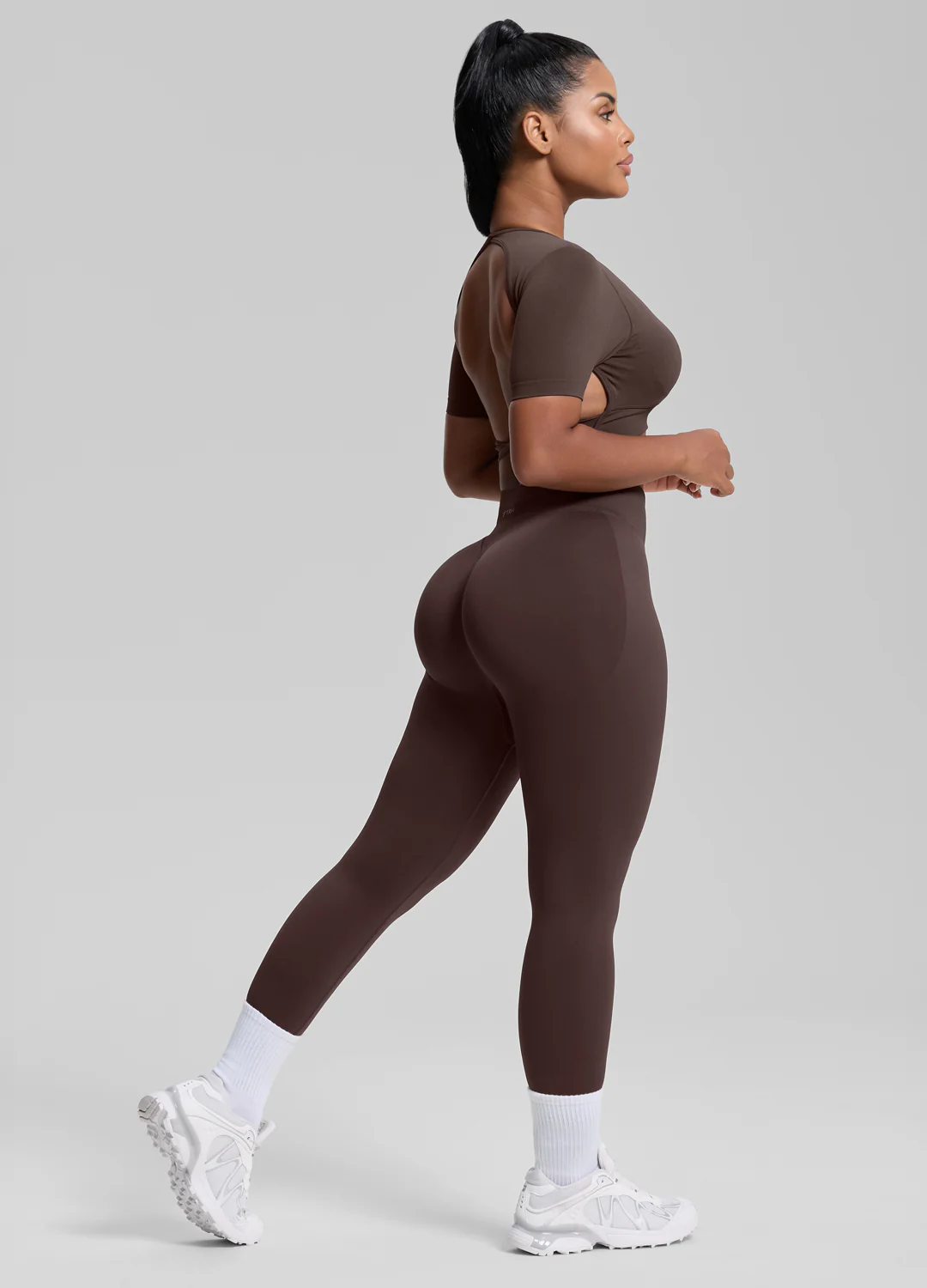 Ultrasculpt High Waisted Butt Lifting Tummy Control Shaping Training Leggings - Image 5