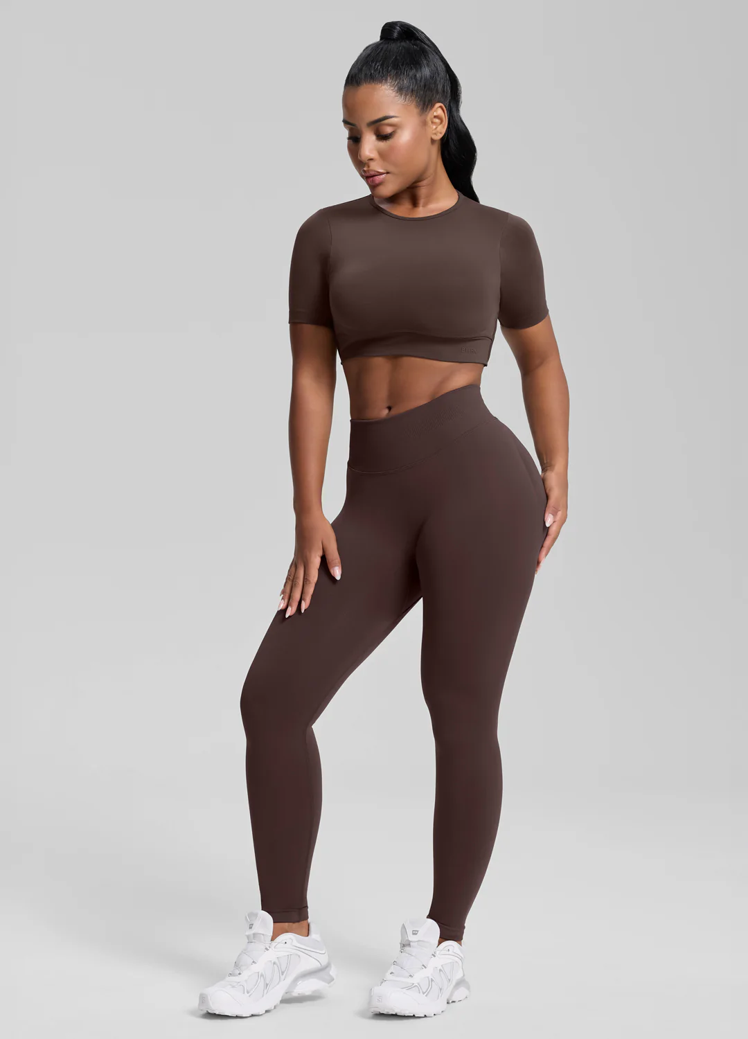 Ultrasculpt High Waisted Butt Lifting Tummy Control Shaping Training Leggings - Image 6