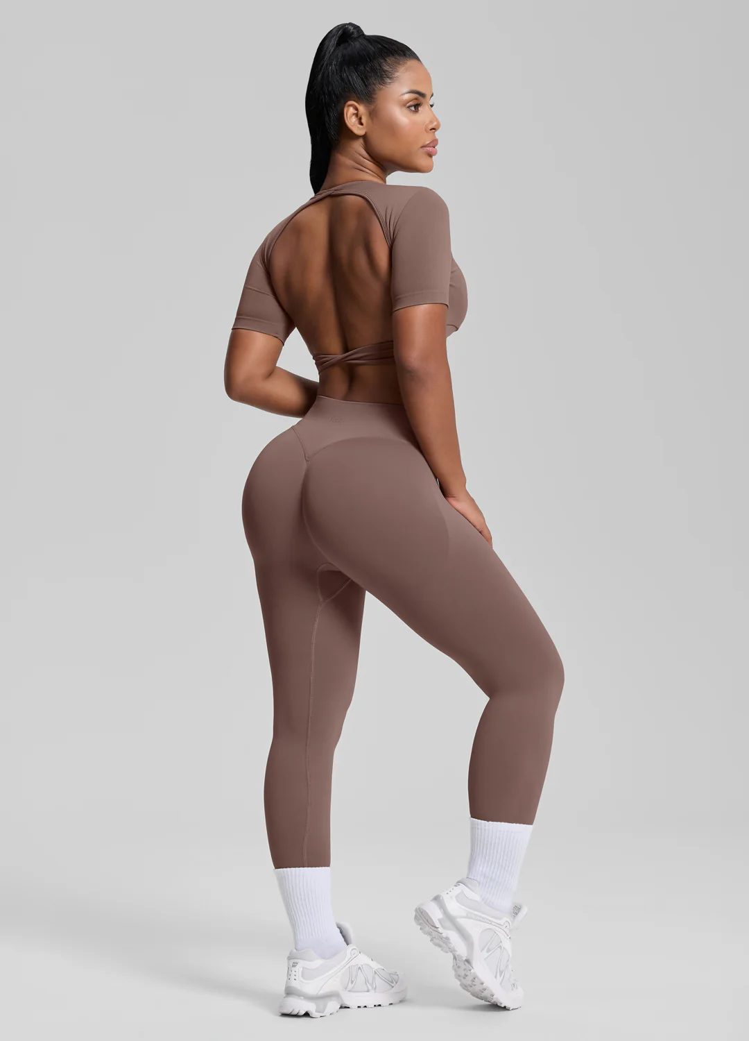 Ultrasculpt High Waisted Butt Lifting Tummy Control Shaping Training Leggings - Image 2