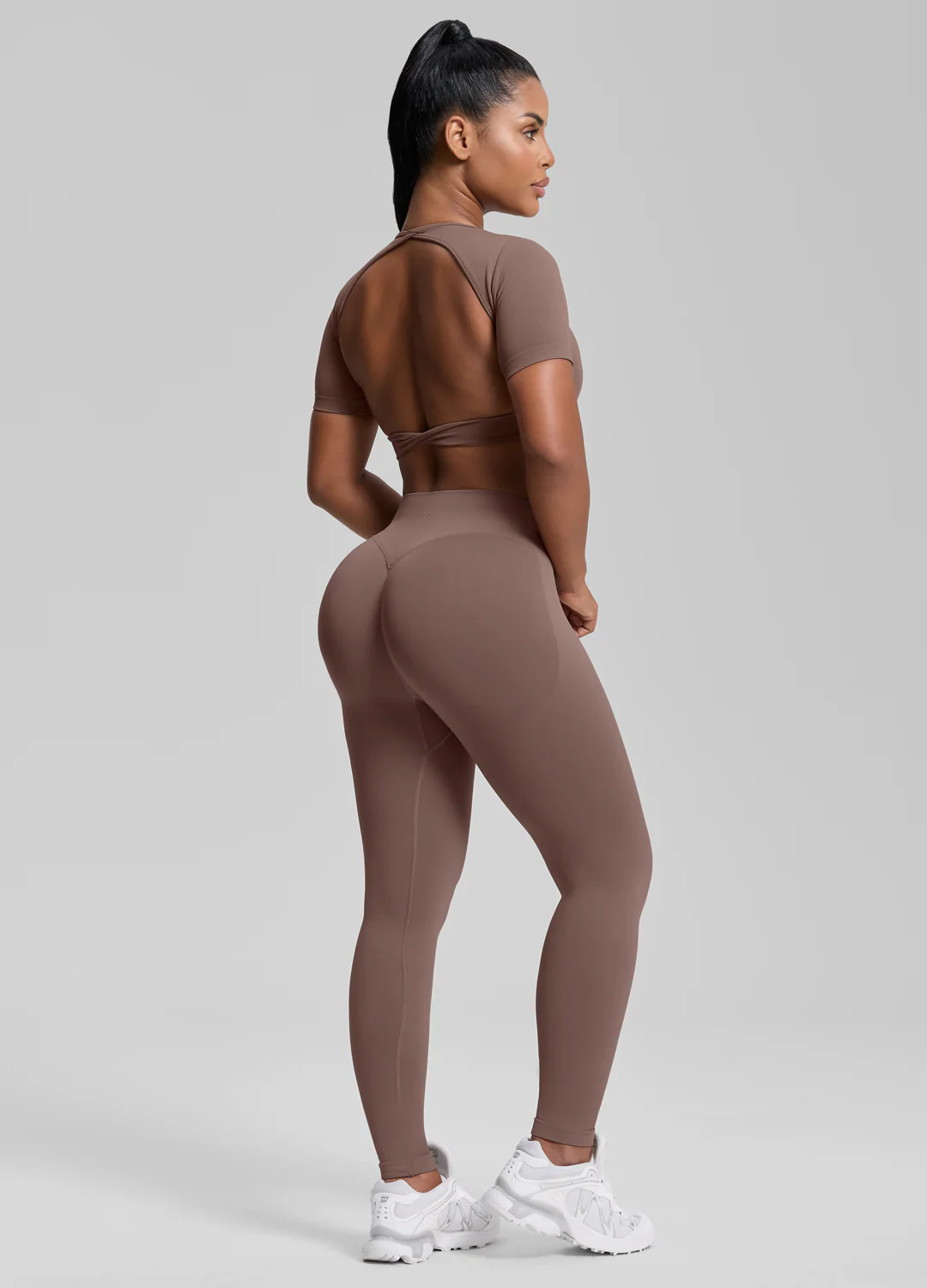 Ultrasculpt High Waisted Butt Lifting Tummy Control Shaping Training Leggings - Image 5
