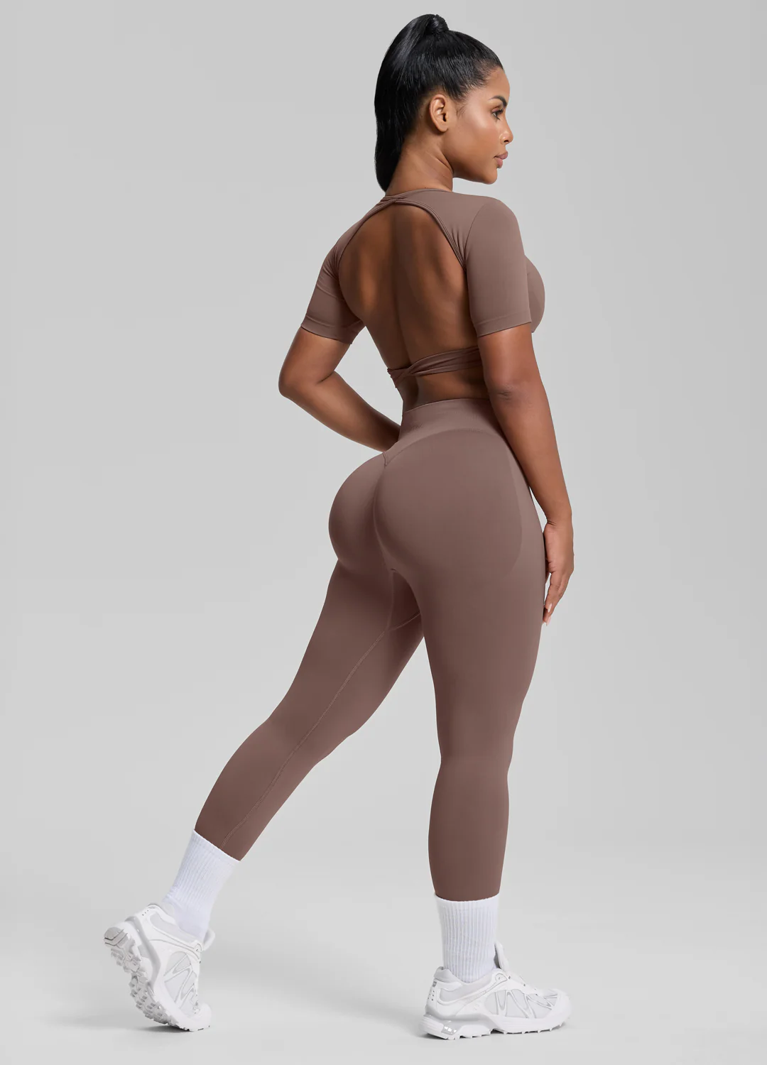 Ultrasculpt High Waisted Butt Lifting Tummy Control Shaping Training Leggings - Image 6
