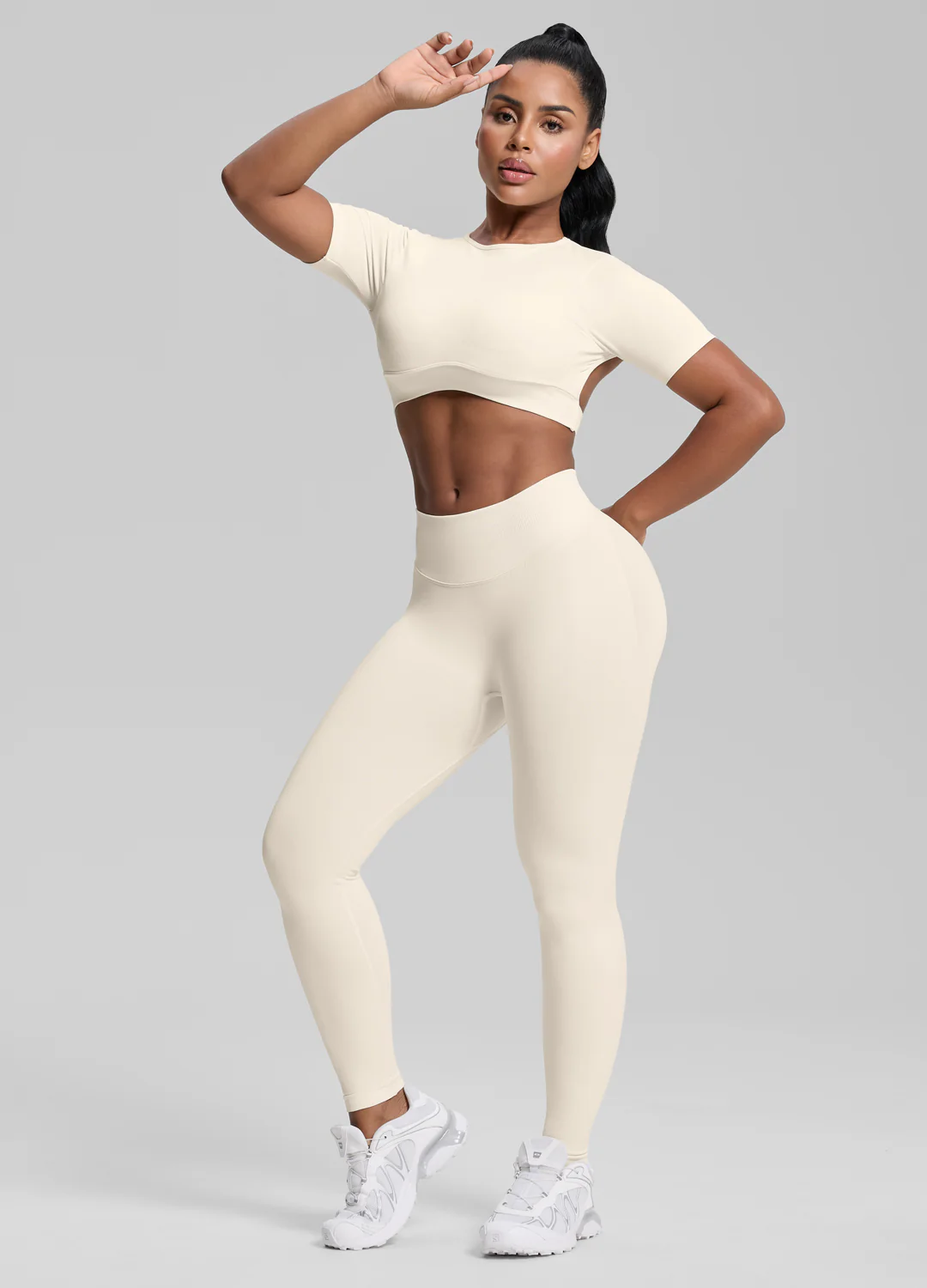Ultrasculpt High Waisted Butt Lifting Tummy Control Shaping Training Leggings - Image 6