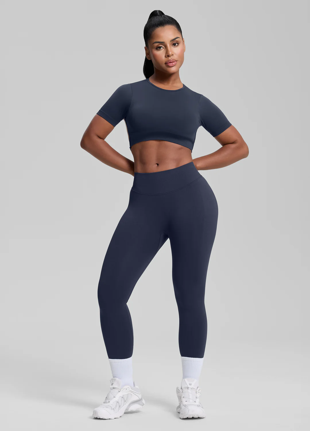 Ultrasculpt High Waisted Butt Lifting Tummy Control Shaping Training Leggings - Image 5