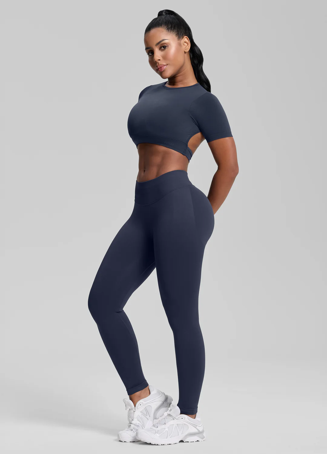 Ultrasculpt High Waisted Butt Lifting Tummy Control Shaping Training Leggings - Image 6