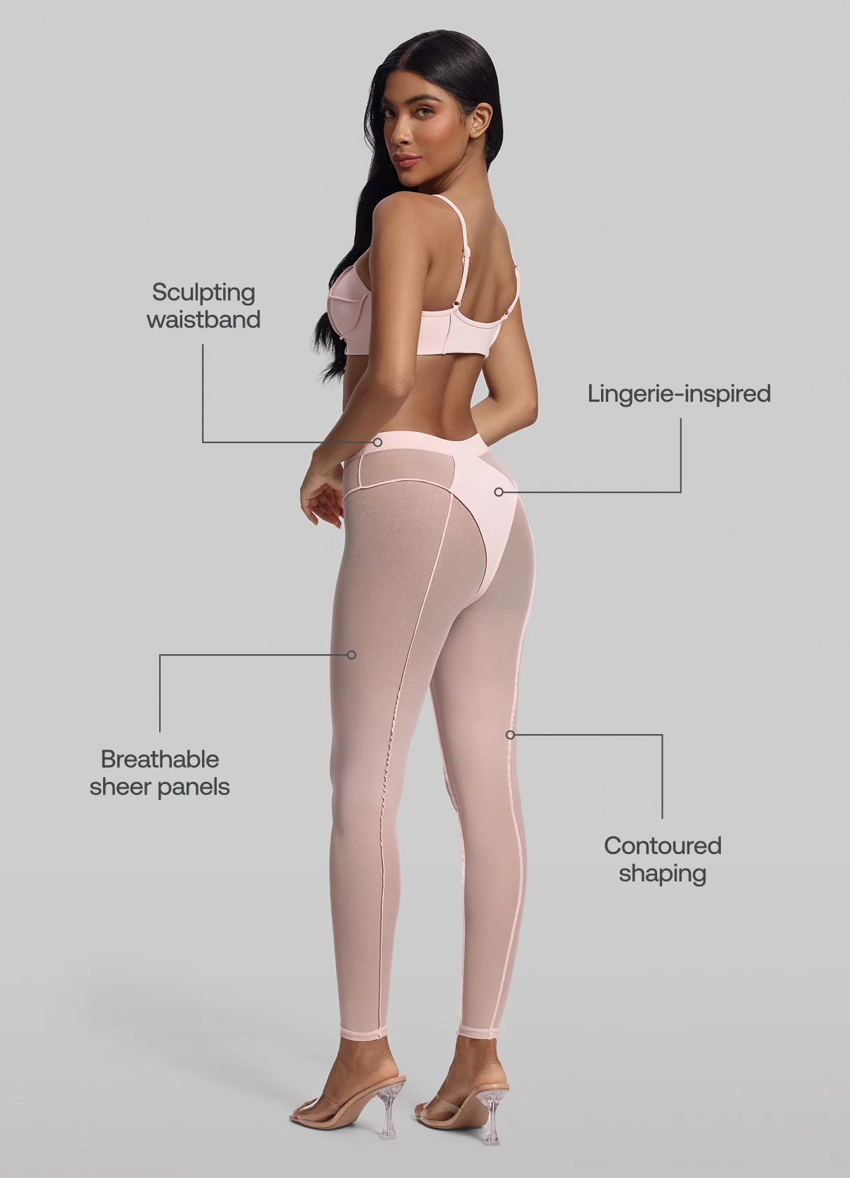 Semi-Sheer High-Rise Leggings - Image 2